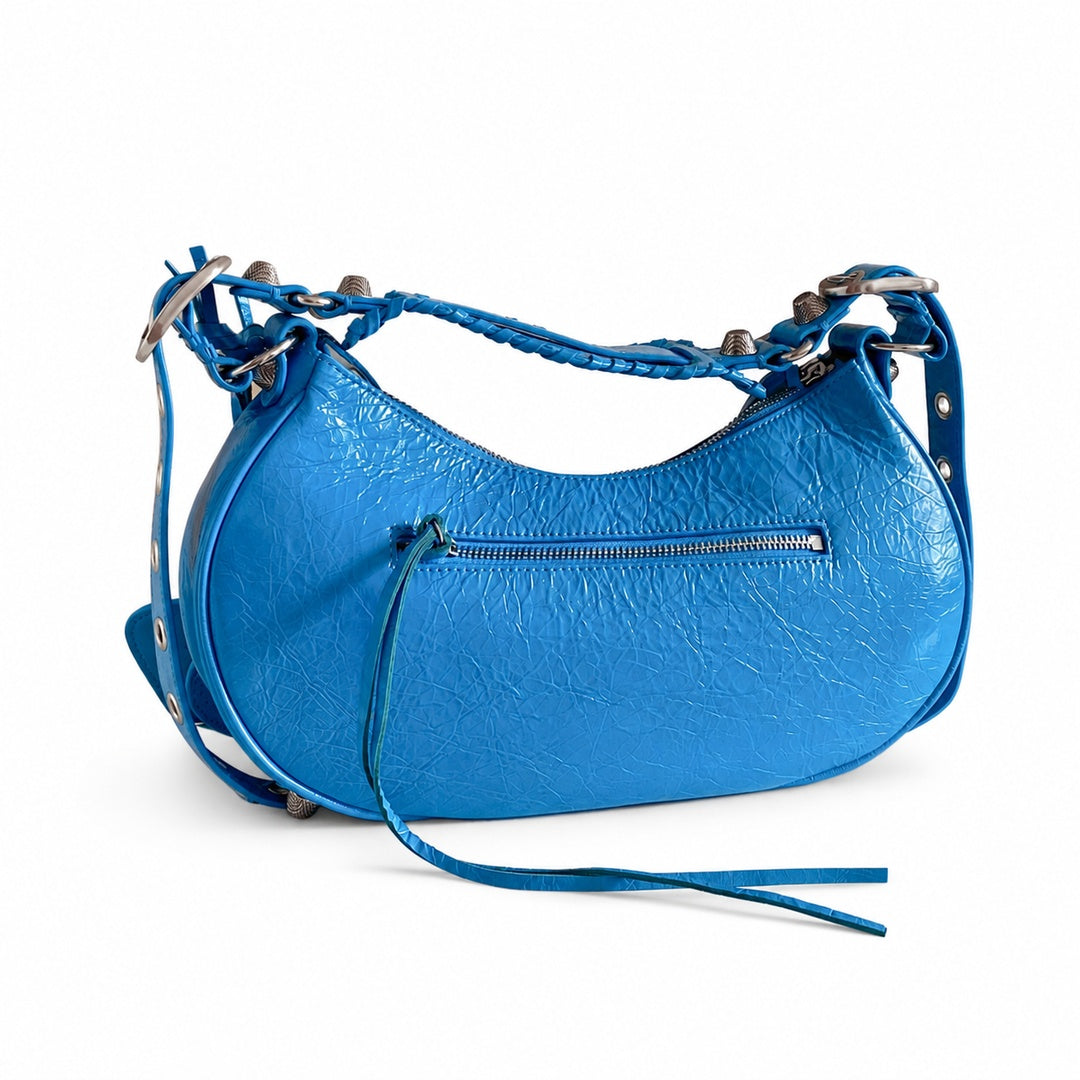 Balenciaga Le Cagole Large Leather Blue Bag