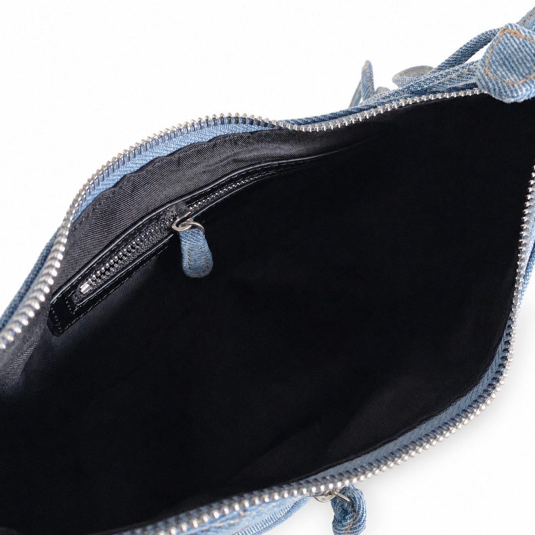Balenciaga Le Cagole Large Denim Leather Bag