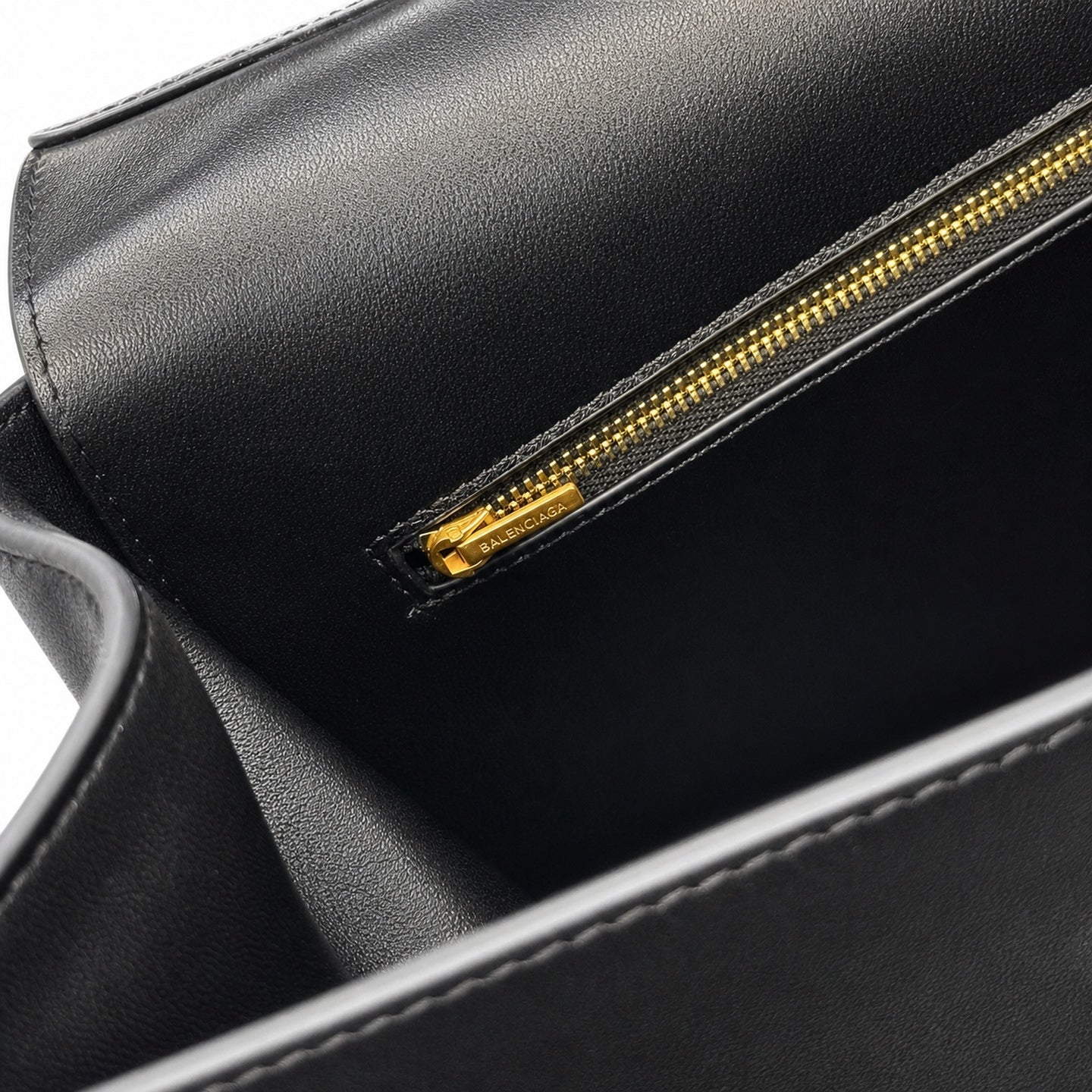 Balenciaga Small Croc-Embossed Black Handbag