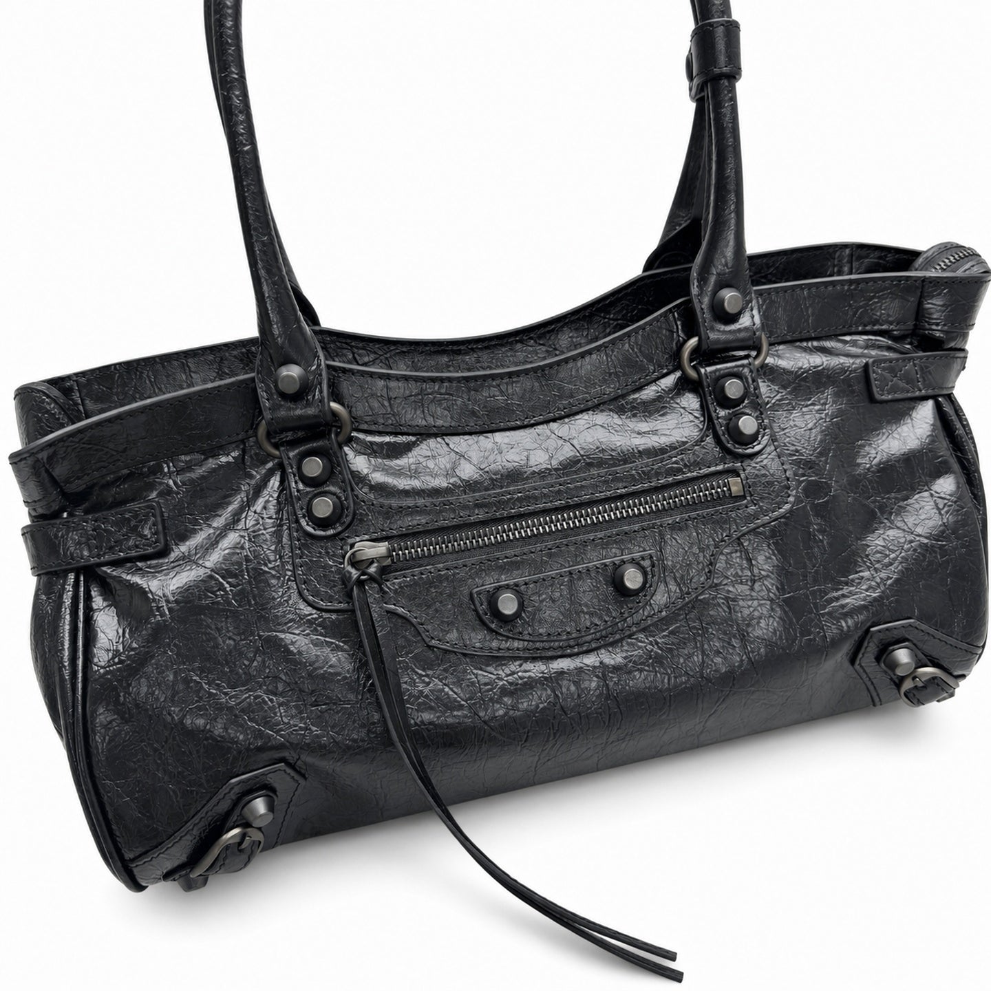 Balenciaga Le City Leather Black Bag