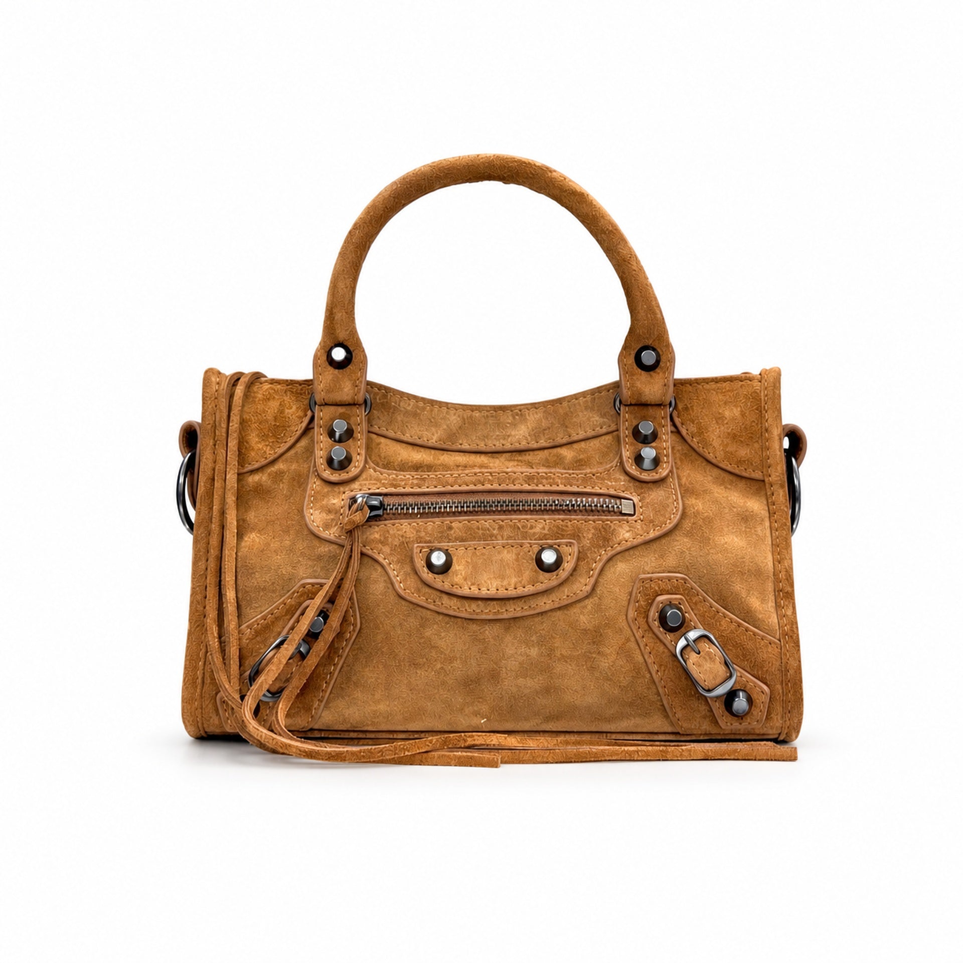 Balenciaga Everyday Small Suede Leather Brown Handbag