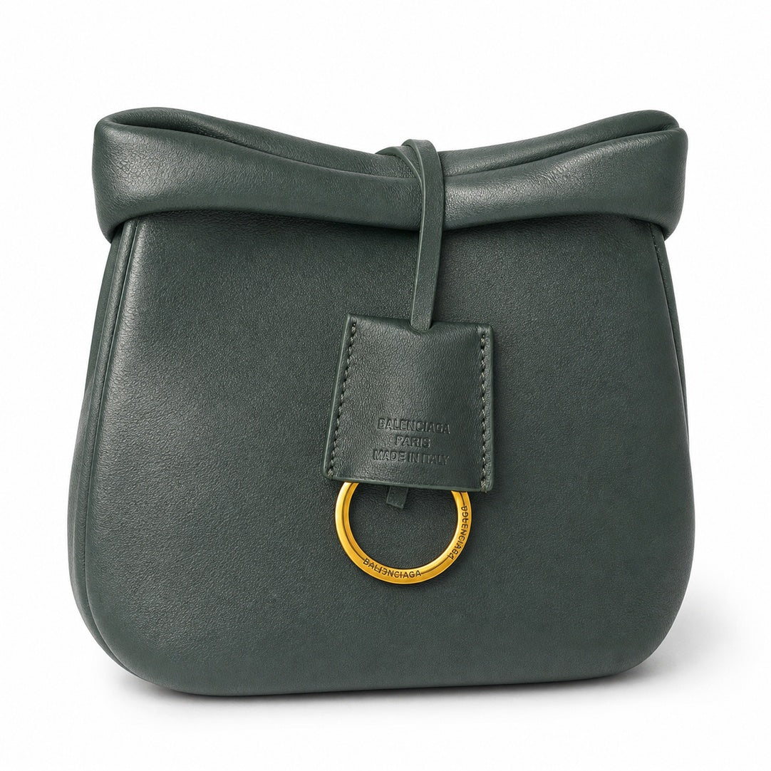 Balenciaga Mini Small Large Leather Black Emerald Handbag