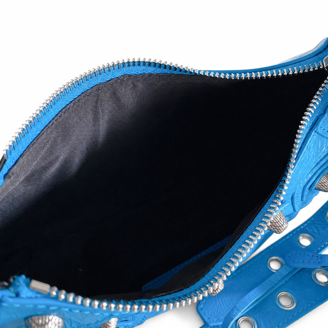 Balenciaga Le Cagole Leather Blue Bag