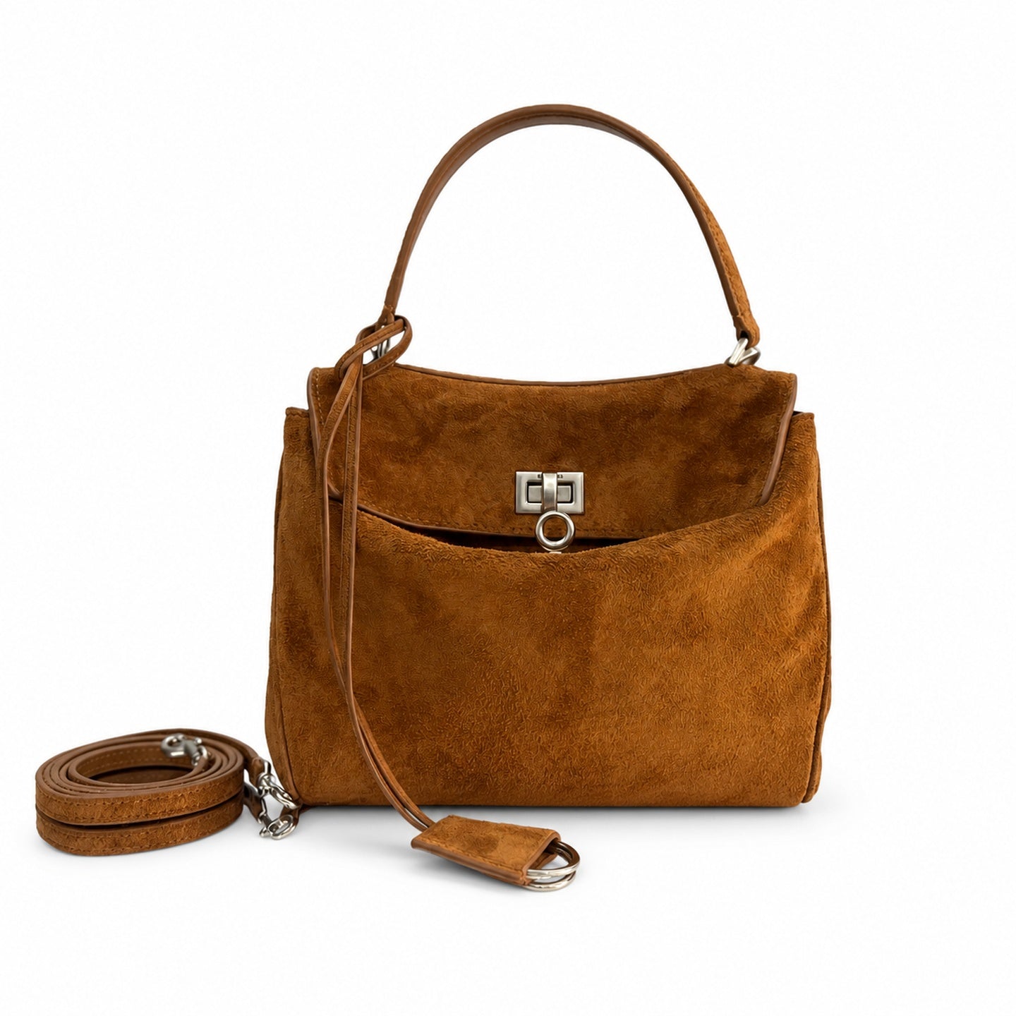 Balenciaga City Mini Small Large Suede Brown Handbag