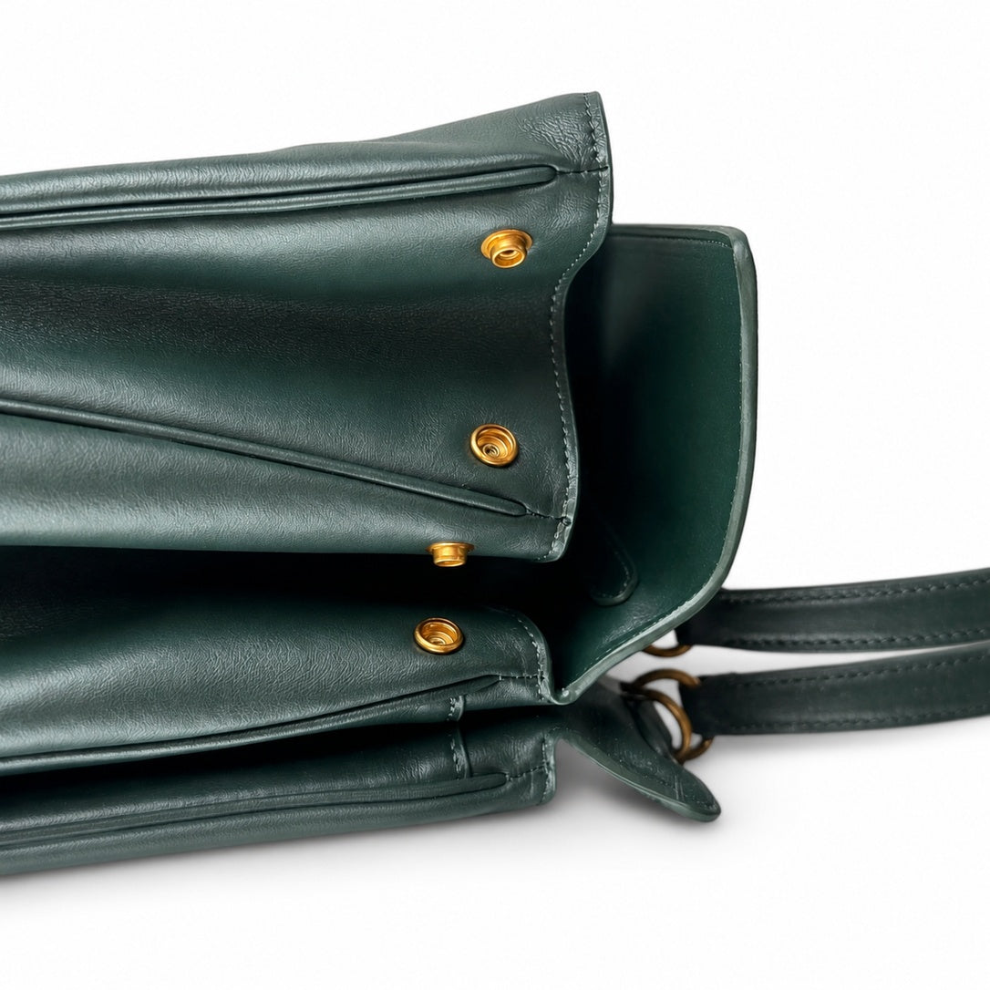 Balenciaga Mini Small Large Leather Black Emerald Handbag