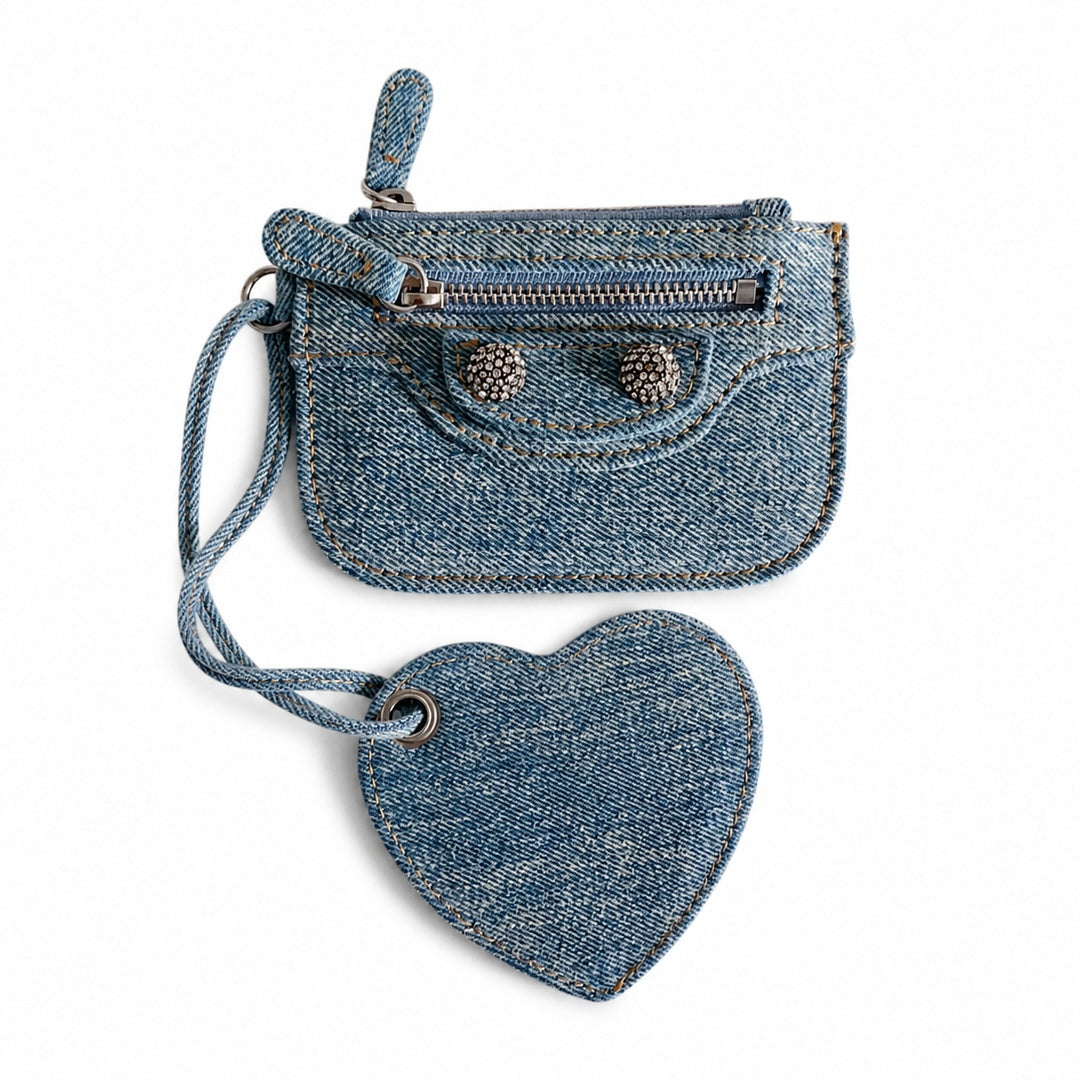 Balenciaga Le Cagole Denim Leather Bag