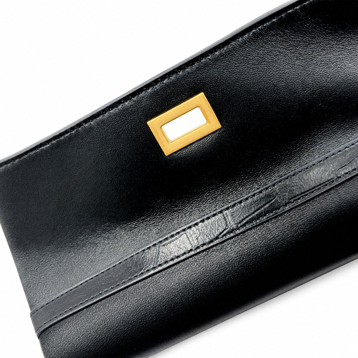 Balenciaga Mini Small Large Croc-Embossed Leather Black Handbag