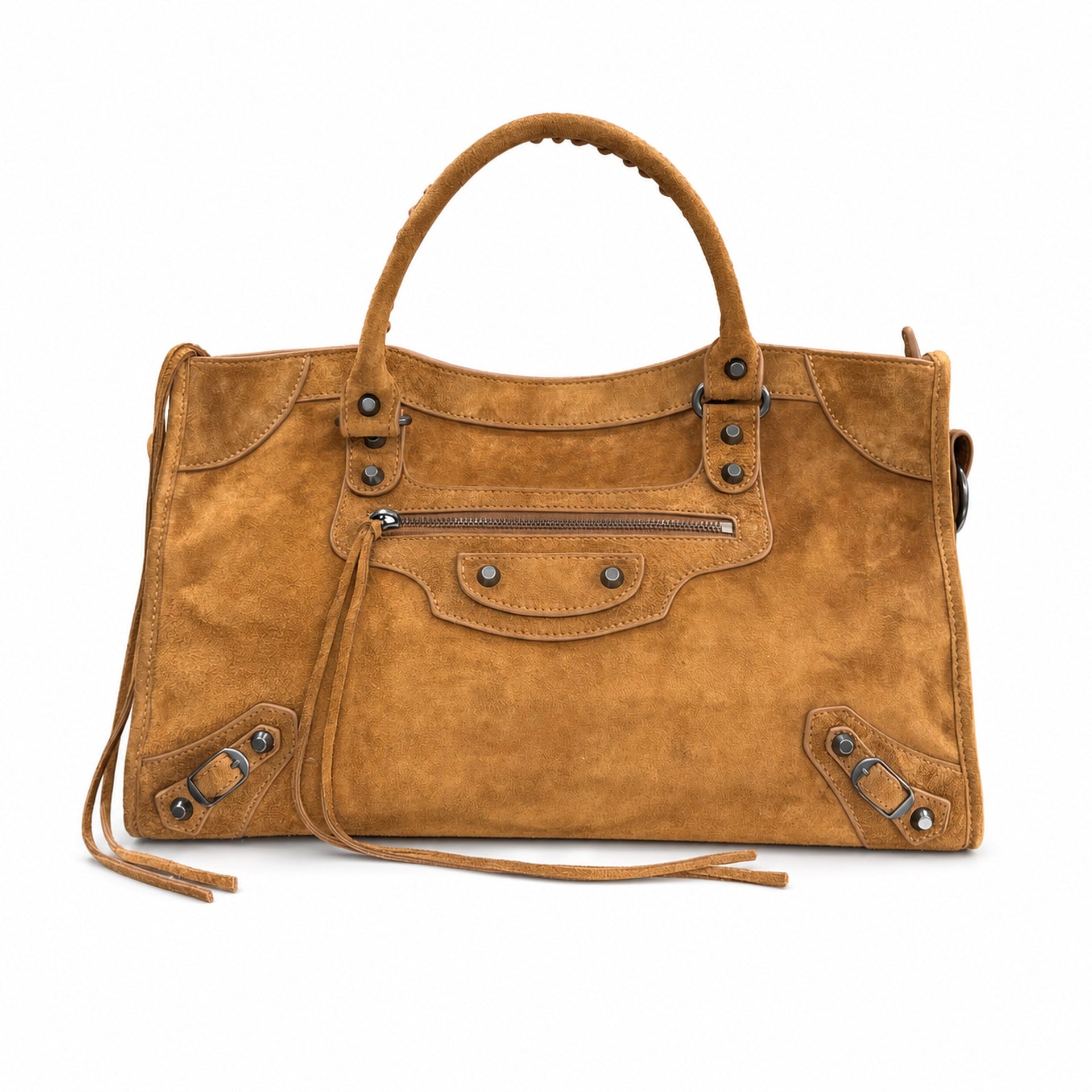 Balenciaga Everyday Large Suede Leather Brown Handbag