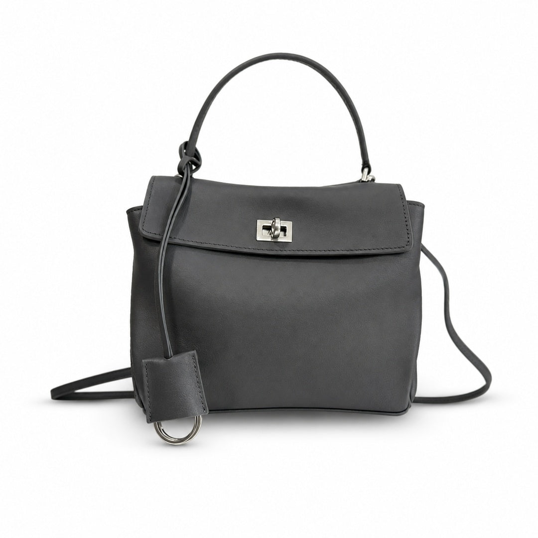 Balenciaga Mini Small Large Leather Black Gray Handbag