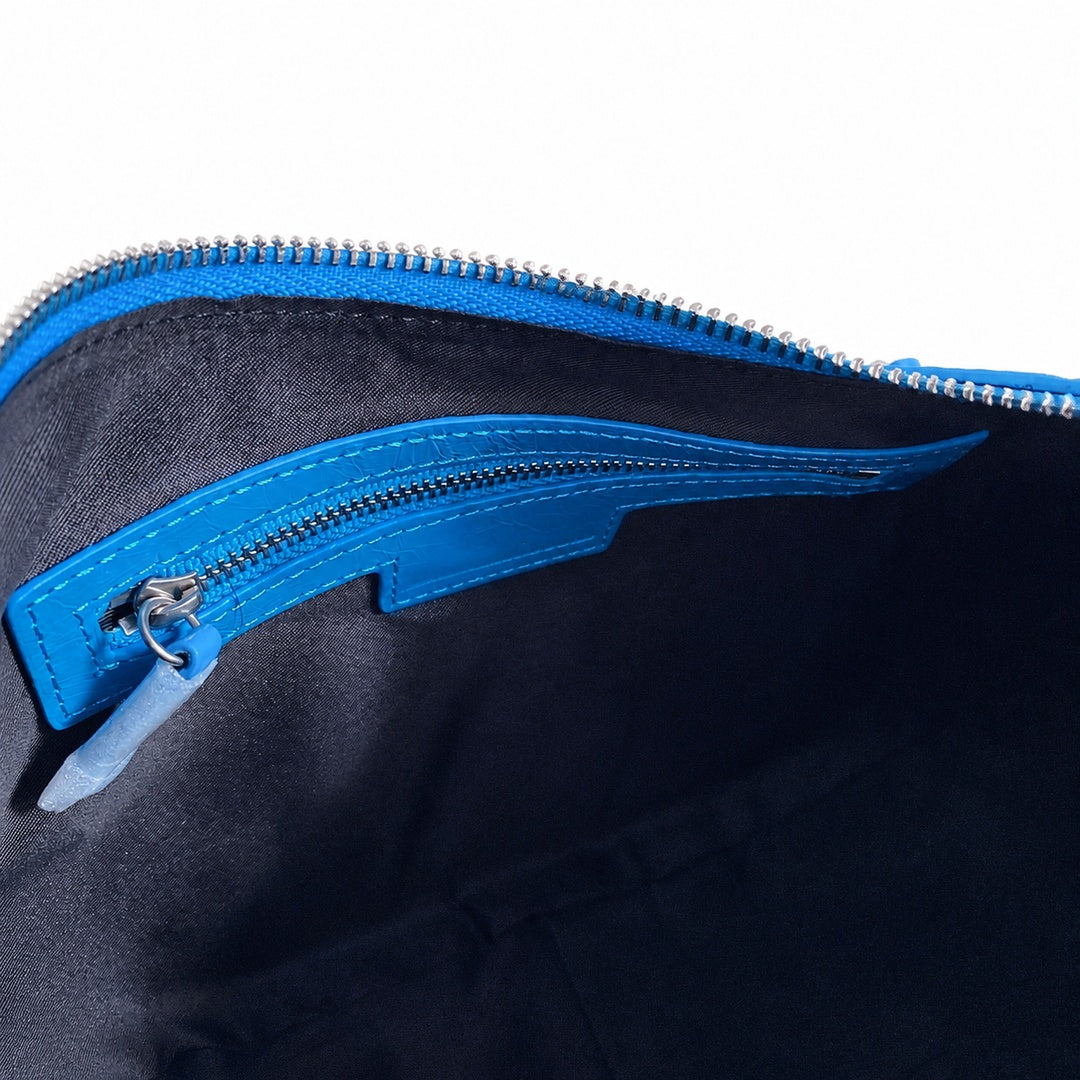 Balenciaga Le Cagole Large Leather Blue Bag