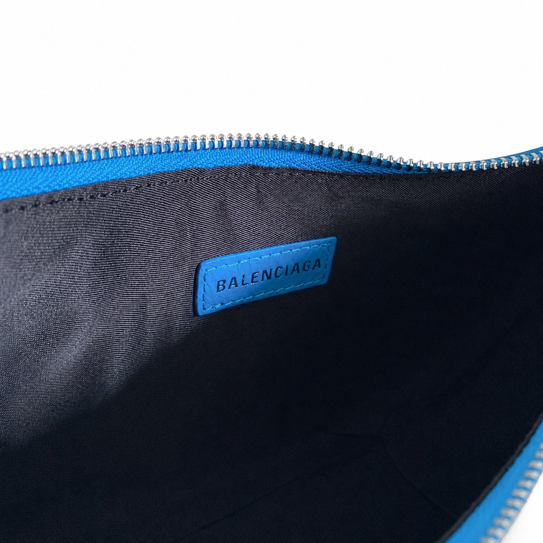 Balenciaga Le Cagole Leather Blue Bag
