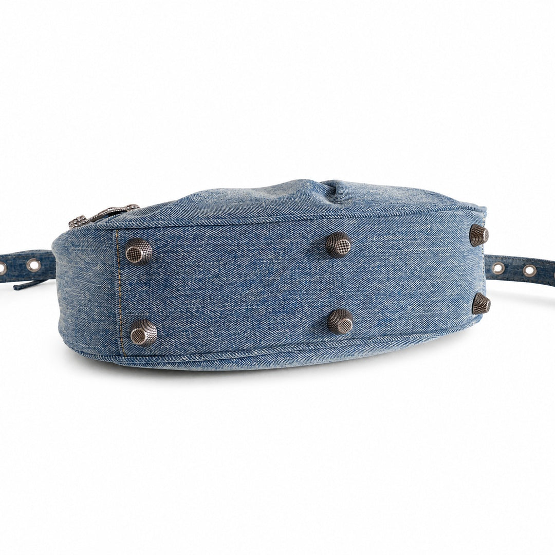 Balenciaga Le Cagole Large Denim Leather Bag