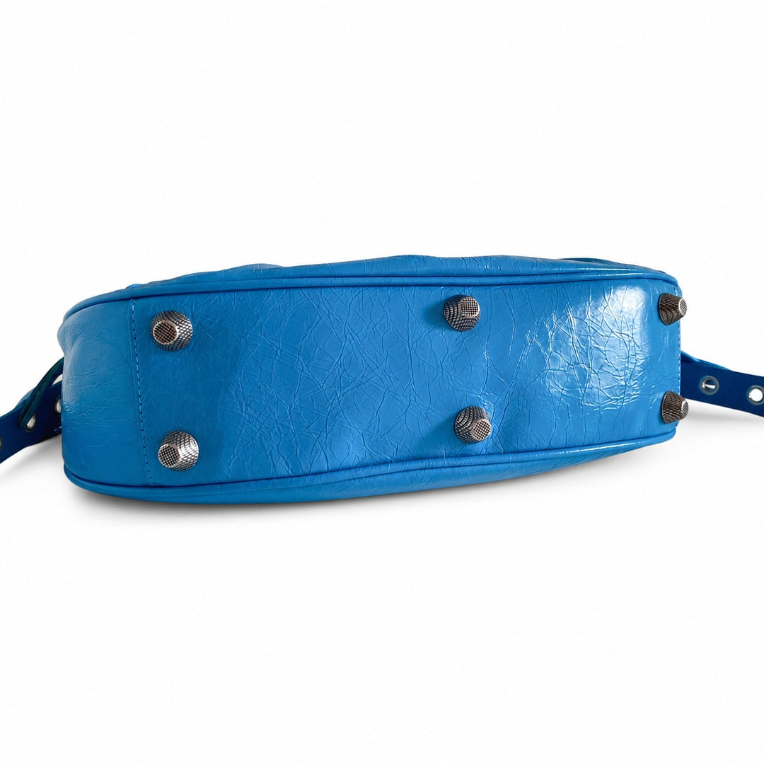 Balenciaga Le Cagole Large Leather Blue Bag