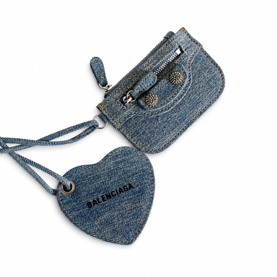 Balenciaga Le Cagole Large Denim Leather Bag