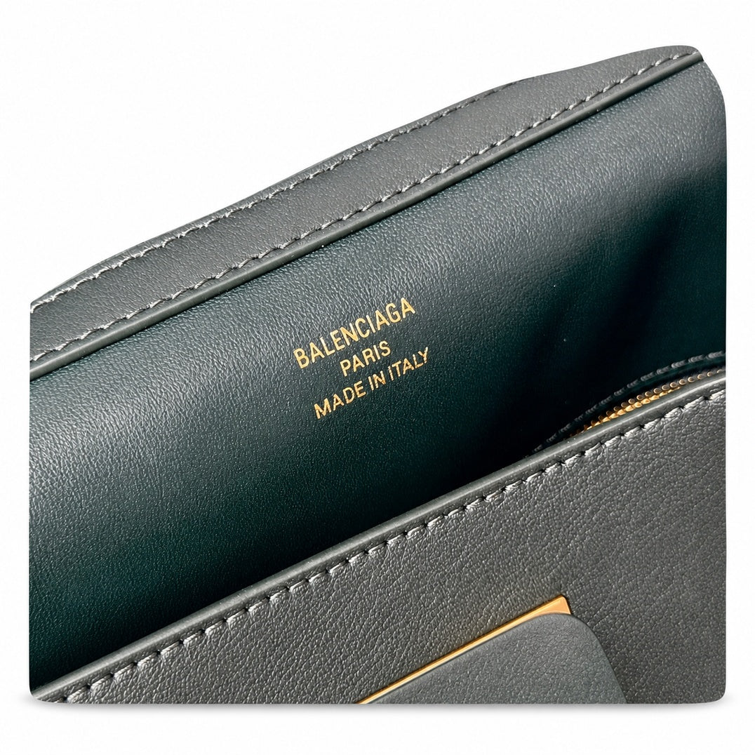 Balenciaga Mini Small Large Leather Black Emerald Handbag