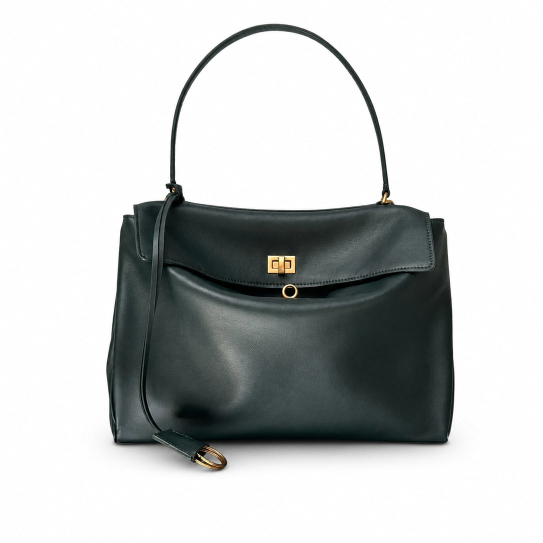 Balenciaga Mini Small Large Leather Black Emerald Handbag