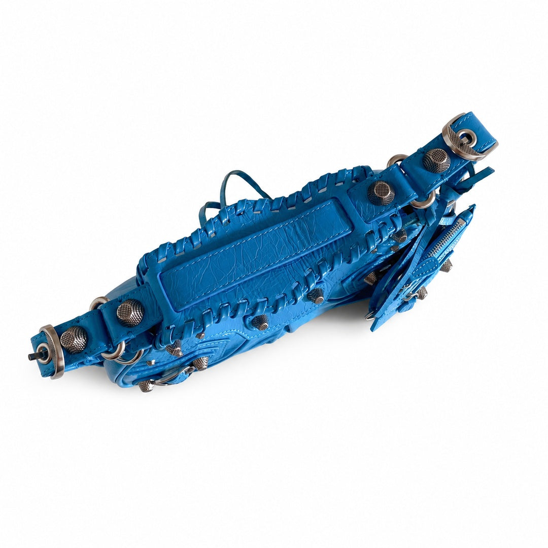 Balenciaga Le Cagole Leather Blue Bag