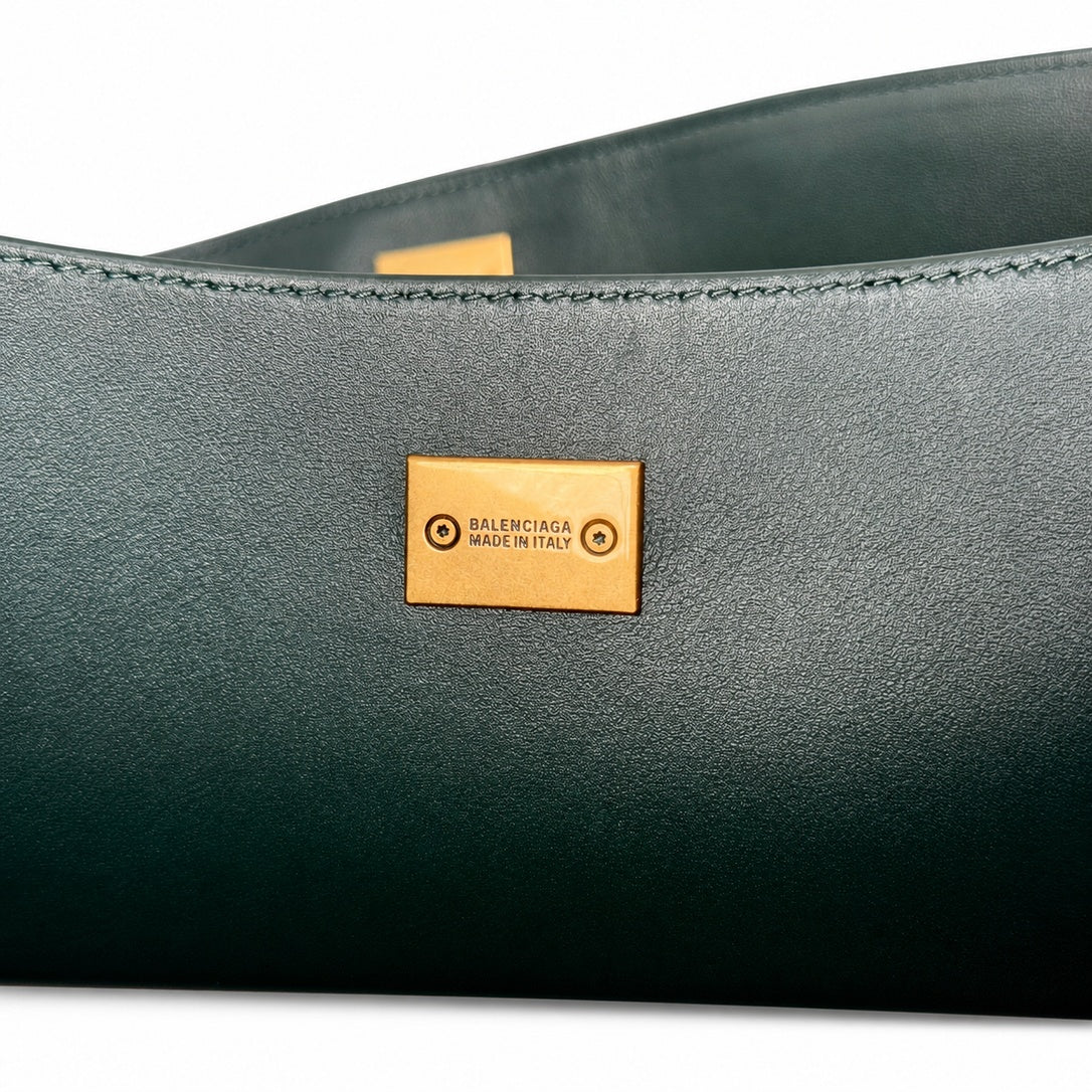 Balenciaga Mini Small Large Leather Black Emerald Handbag