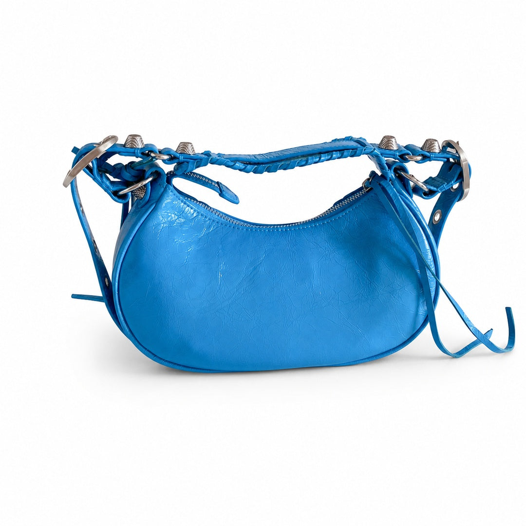 Balenciaga Le Cagole Leather Blue Bag