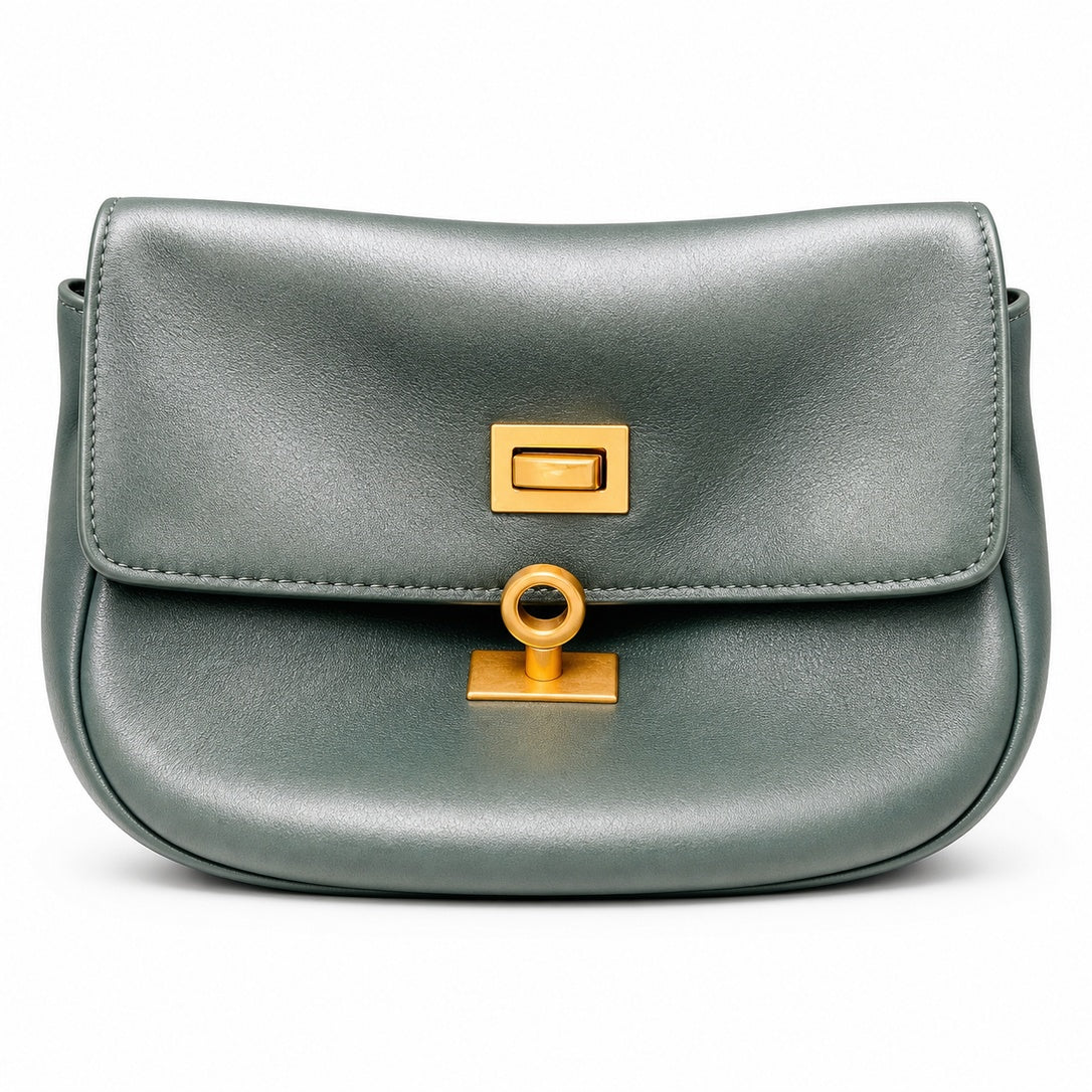 Balenciaga Mini Small Large Leather Black Emerald Handbag