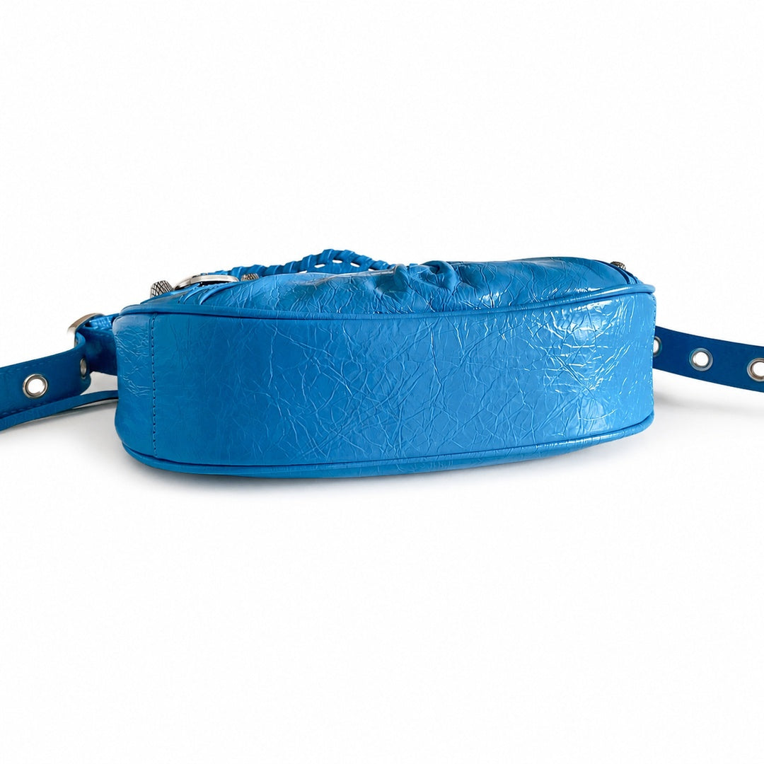 Balenciaga Le Cagole Leather Blue Bag