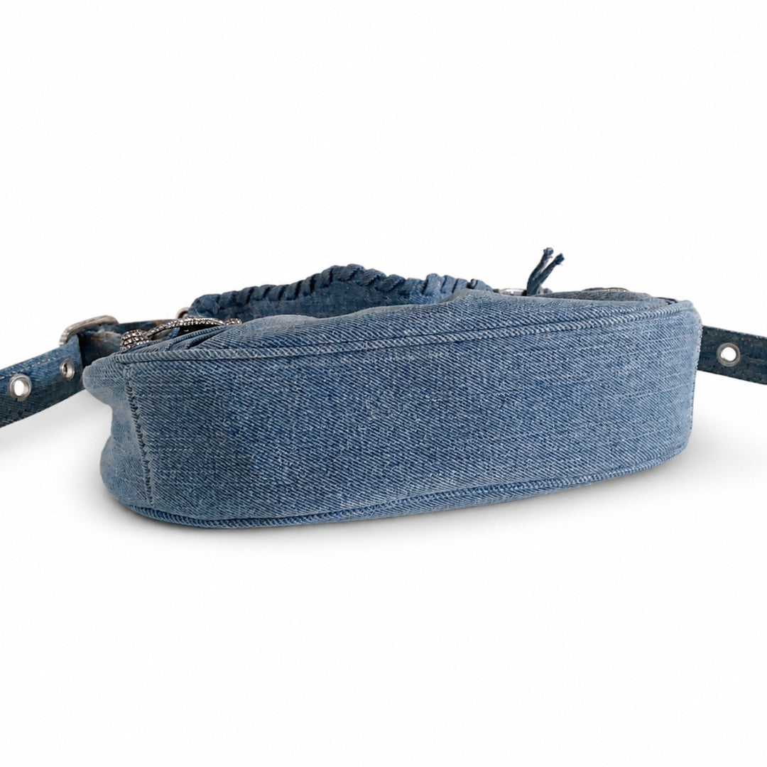 Balenciaga Le Cagole Denim Leather Bag