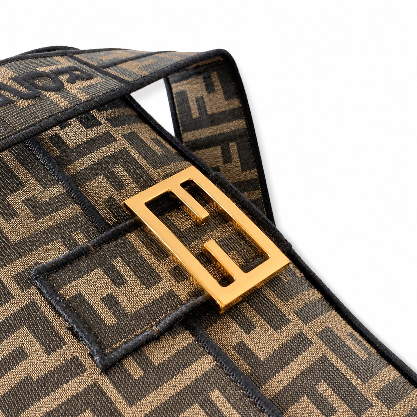 Fendi Baguette Embroidered Black Handbag
