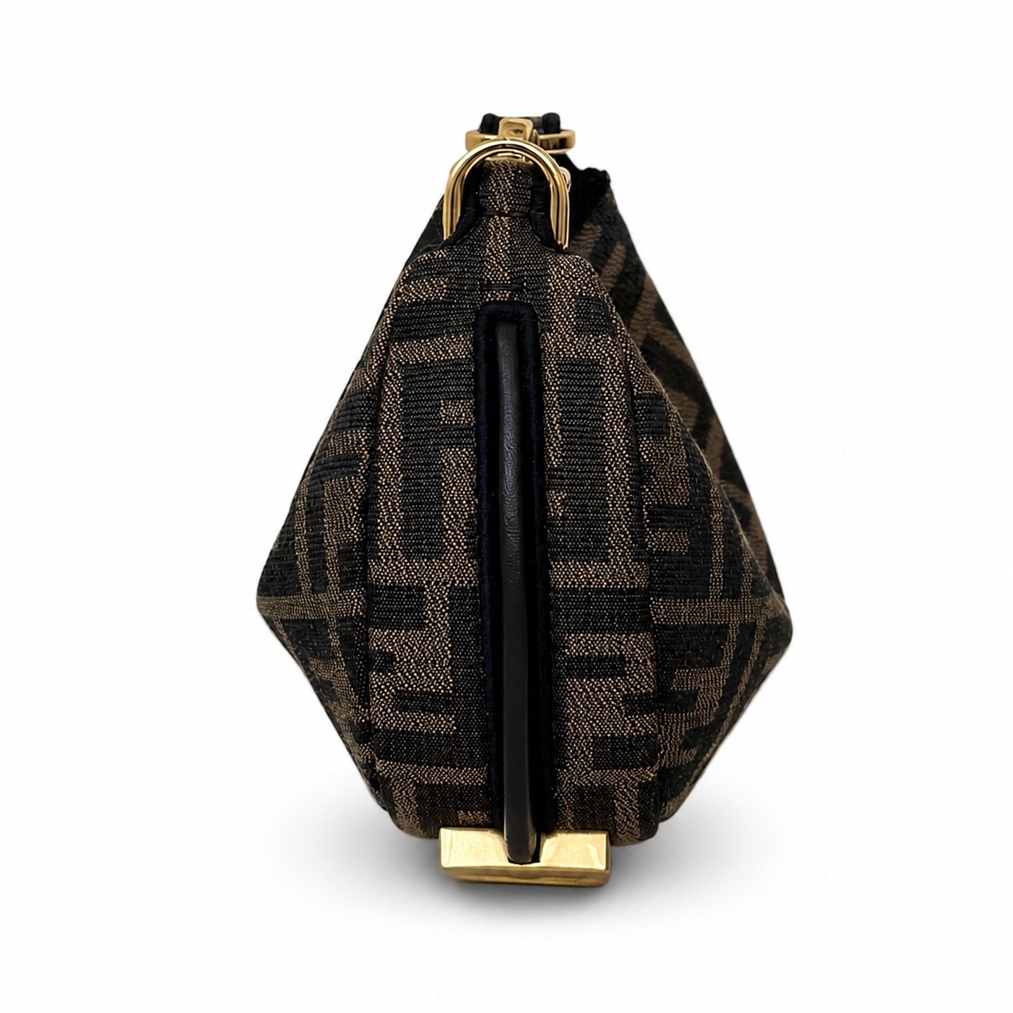 Fendi Fendigraphy Mini Leather Brown Shoulder Bag