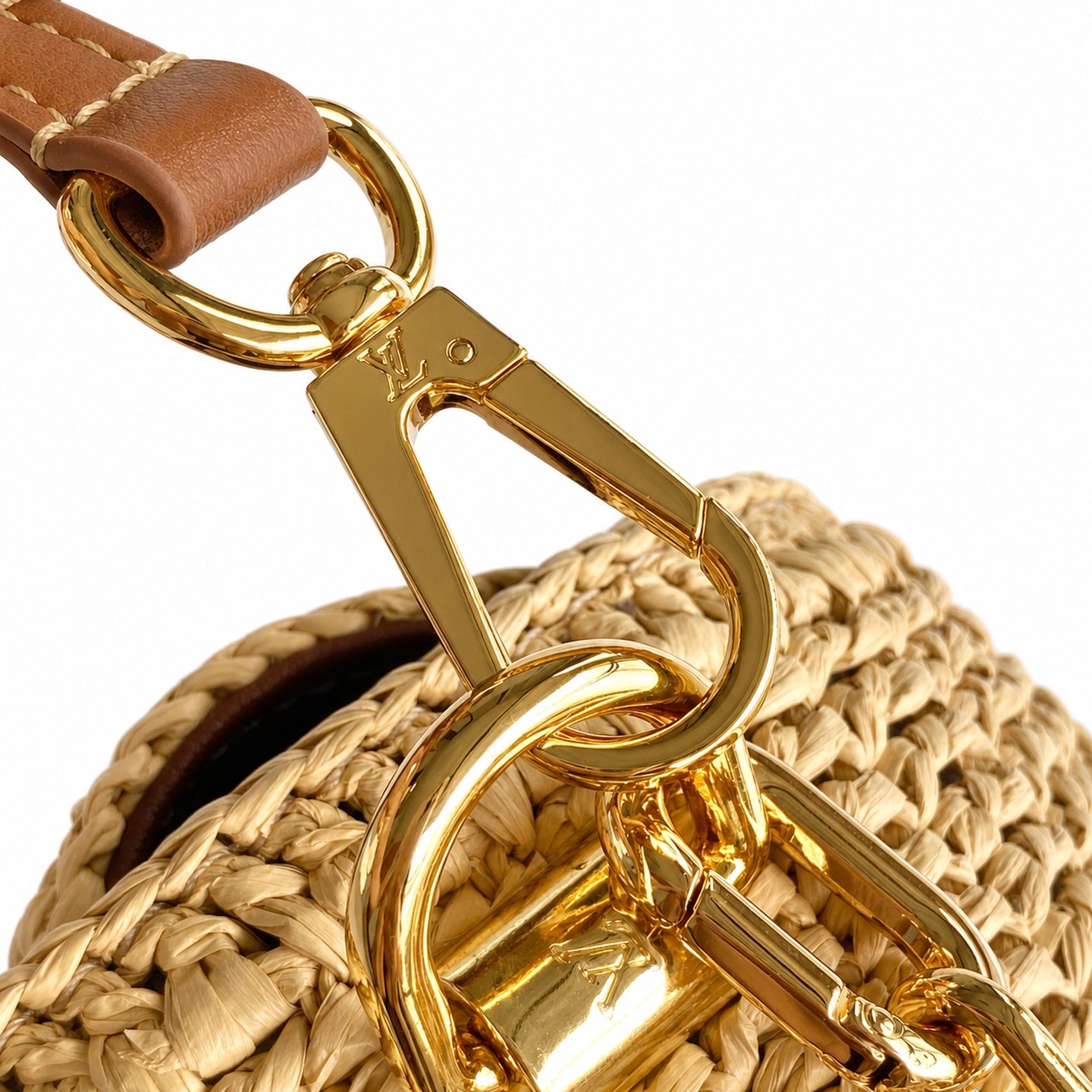 Louis Vuitton Twist Raffia Leather Handbag