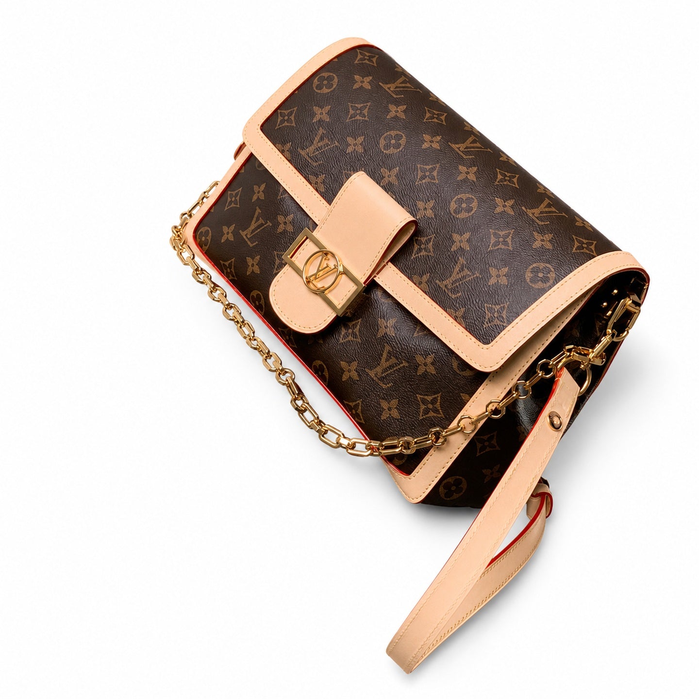 Louis Vuitton Dauphine Large Canvas Leather Handbag