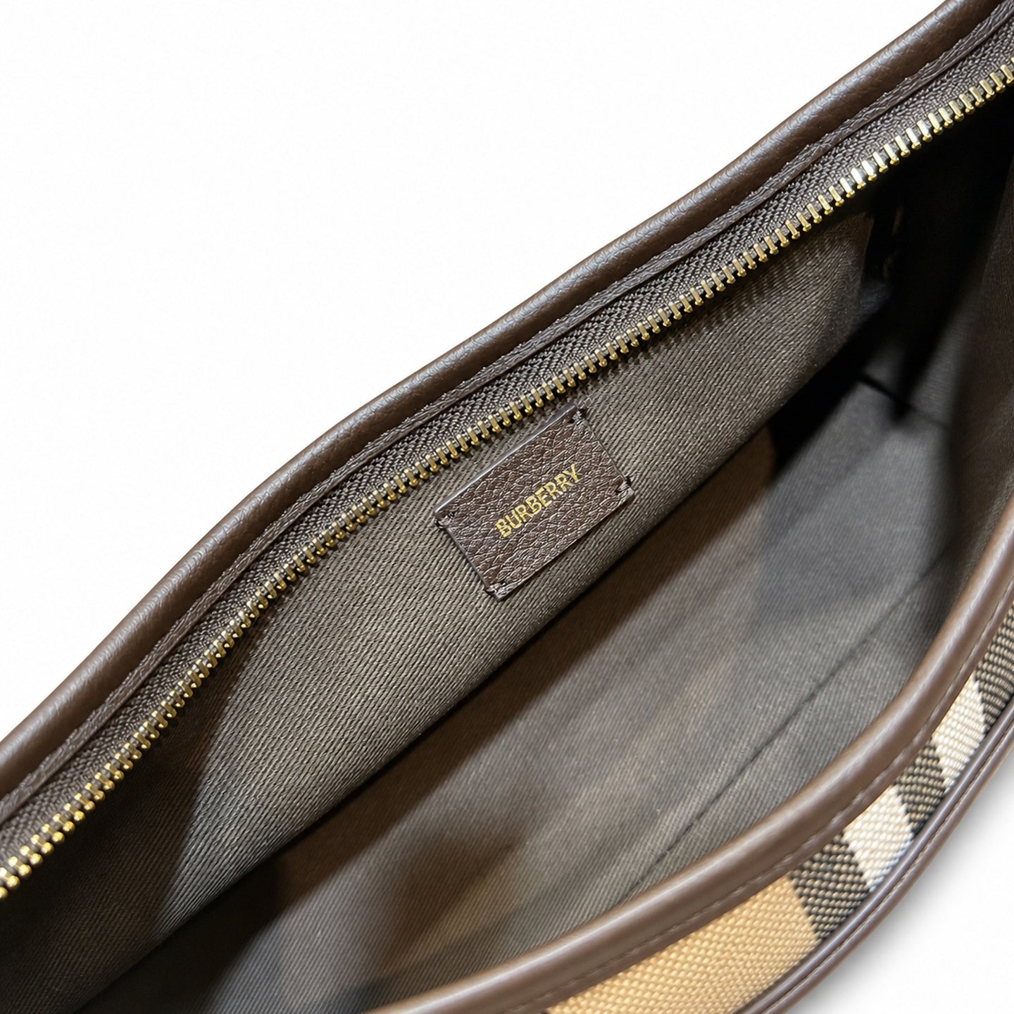Burberry Cotton Leather Shoulder Bag
