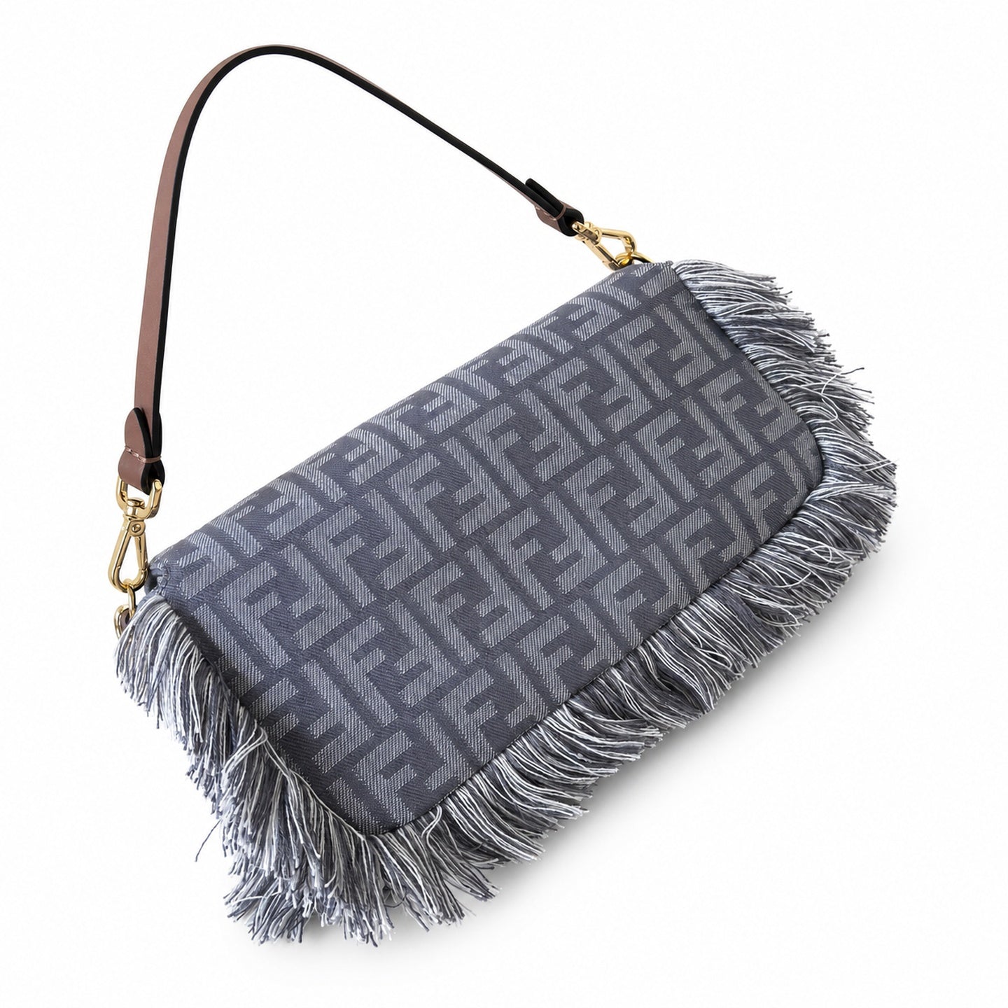 Fendi Baguette Denim Jacquard Bag