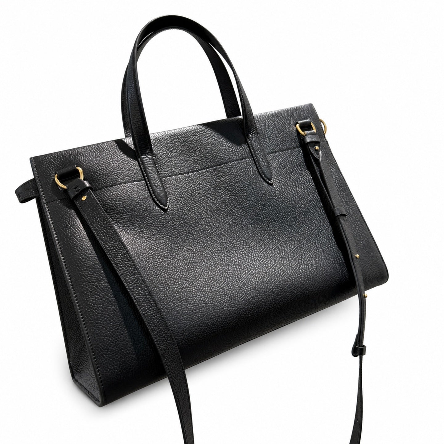 Burberry Cotswolds Cotton Leather Check Tote Bag