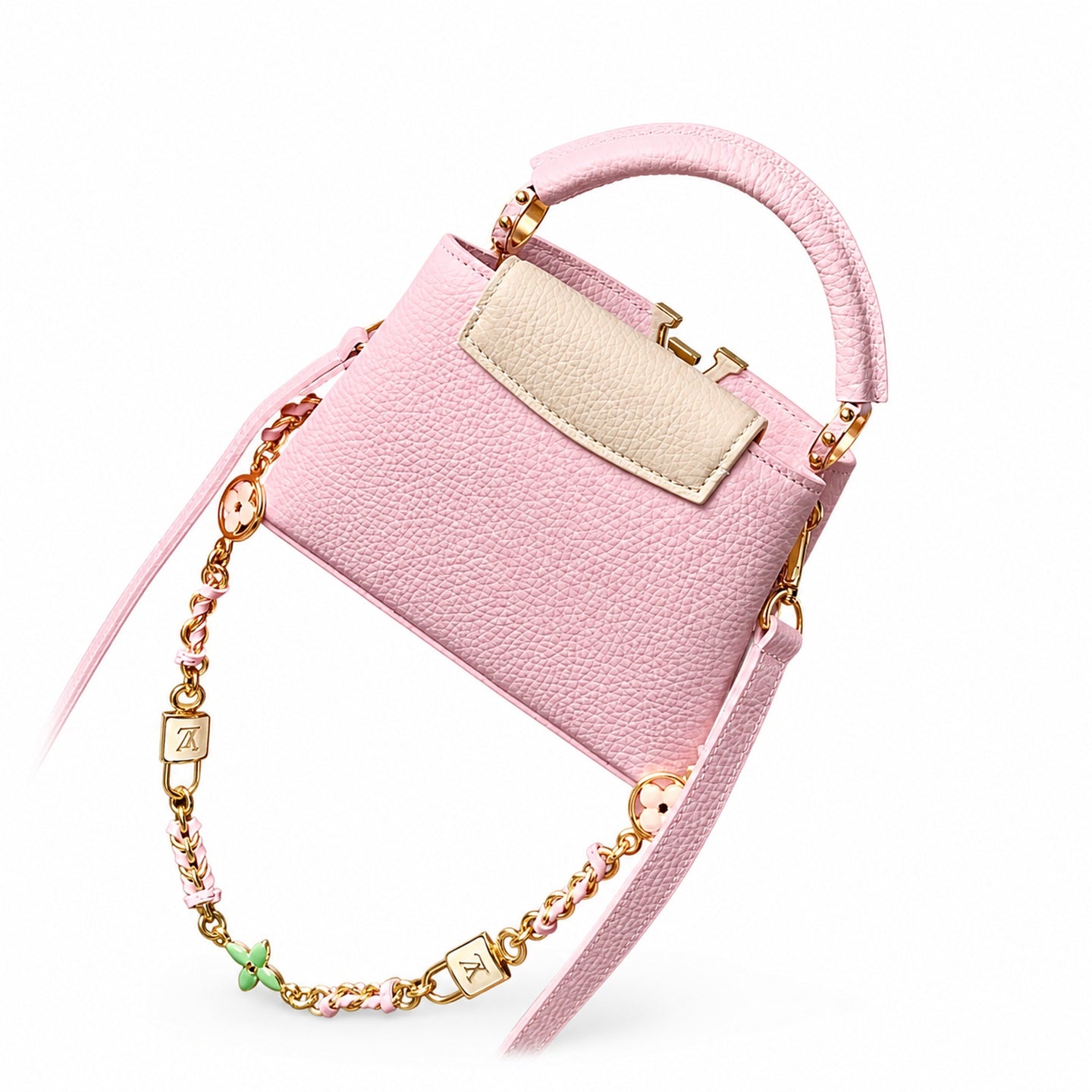 Louis Vuitton Capucines Mini Leather Pink Handbag