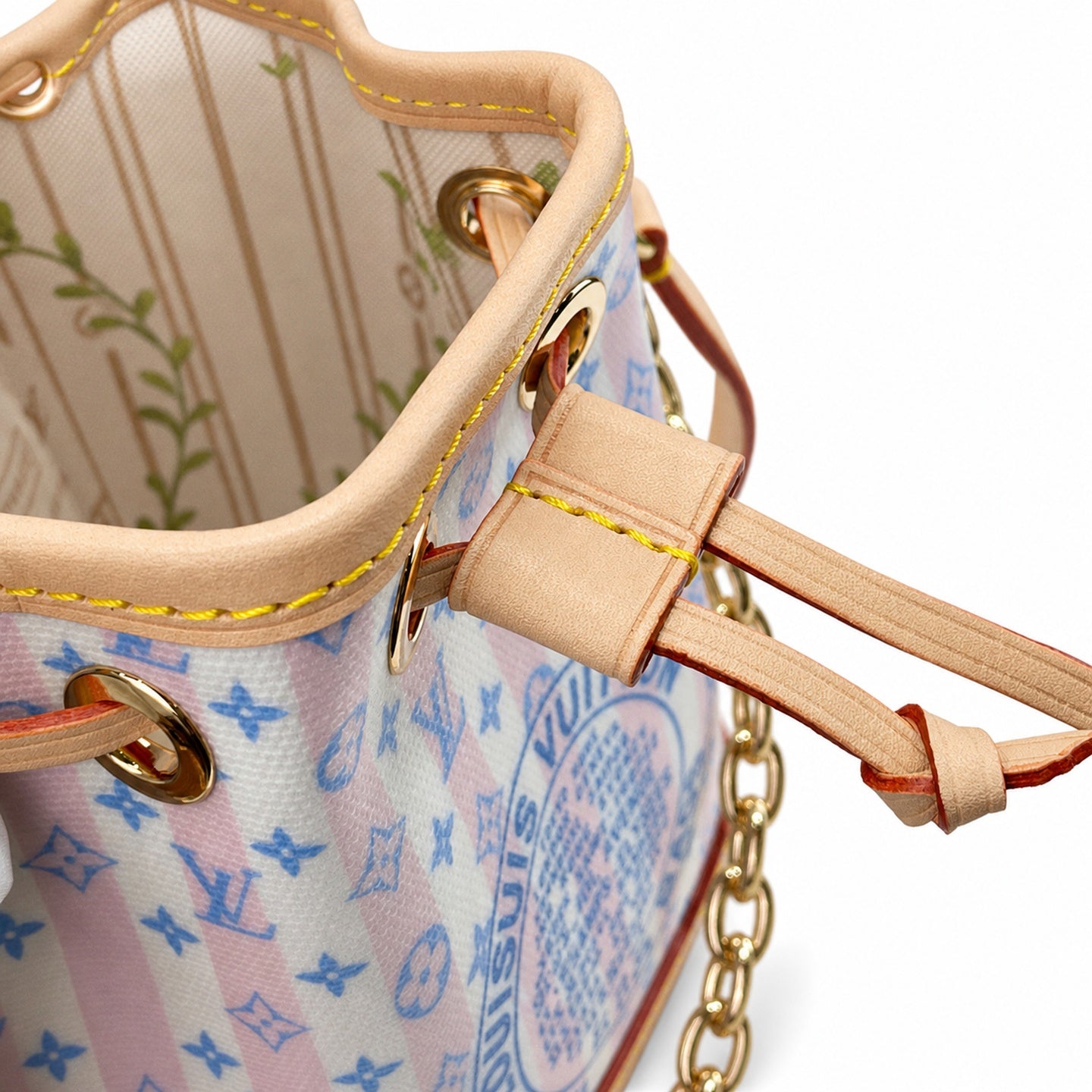 Louis Vuitton Noe Canvas Leather Pink Handbag