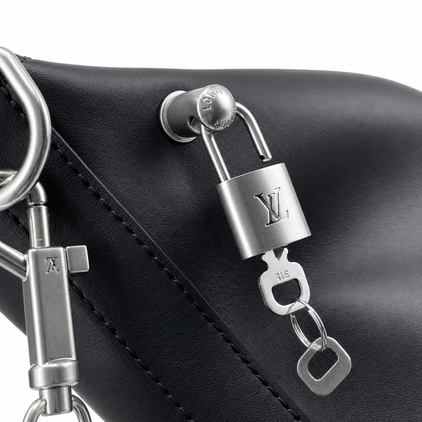 Louis Vuitton Jacquard Leather Black Handbag