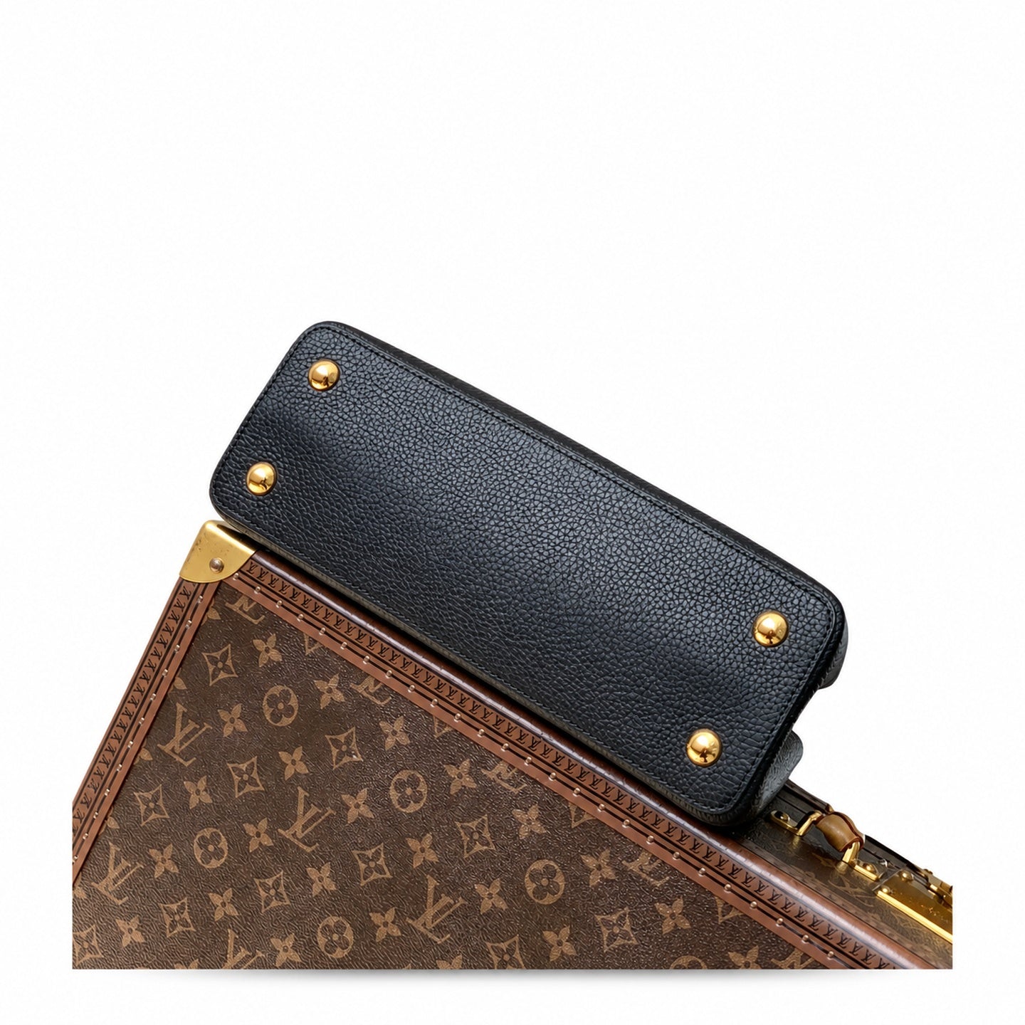 Louis Vuitton Capucines Medium Leather Black Handbag