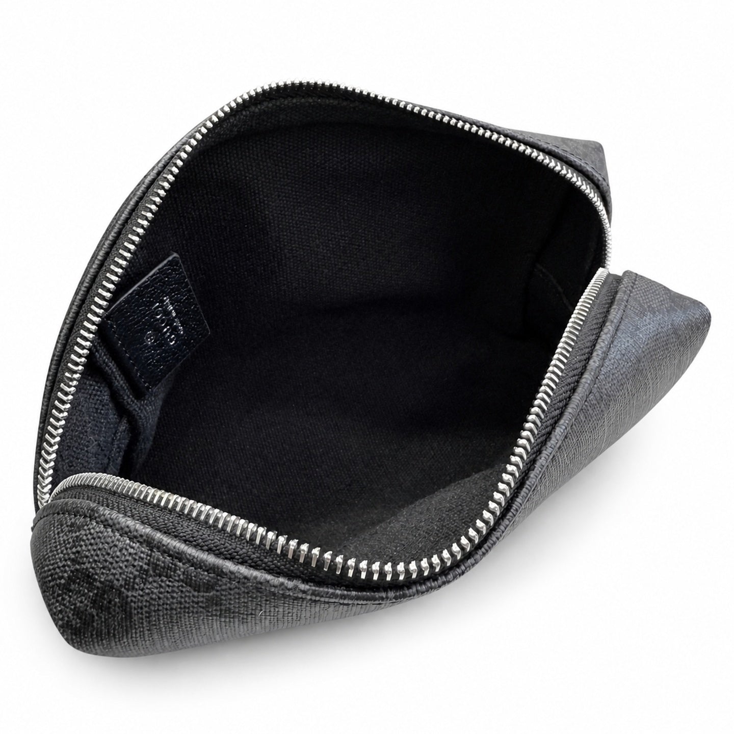 Gucci Small Canvas Leather Black Silver Bag