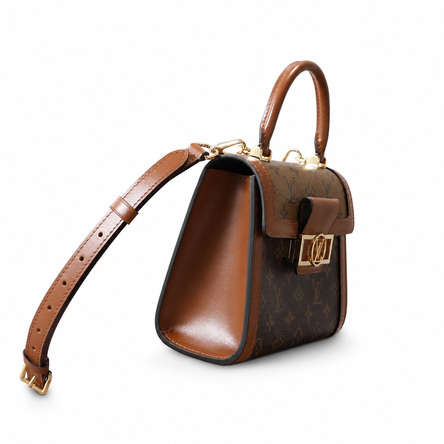 Louis Vuitton Dauphine Canvas Leather Handbag