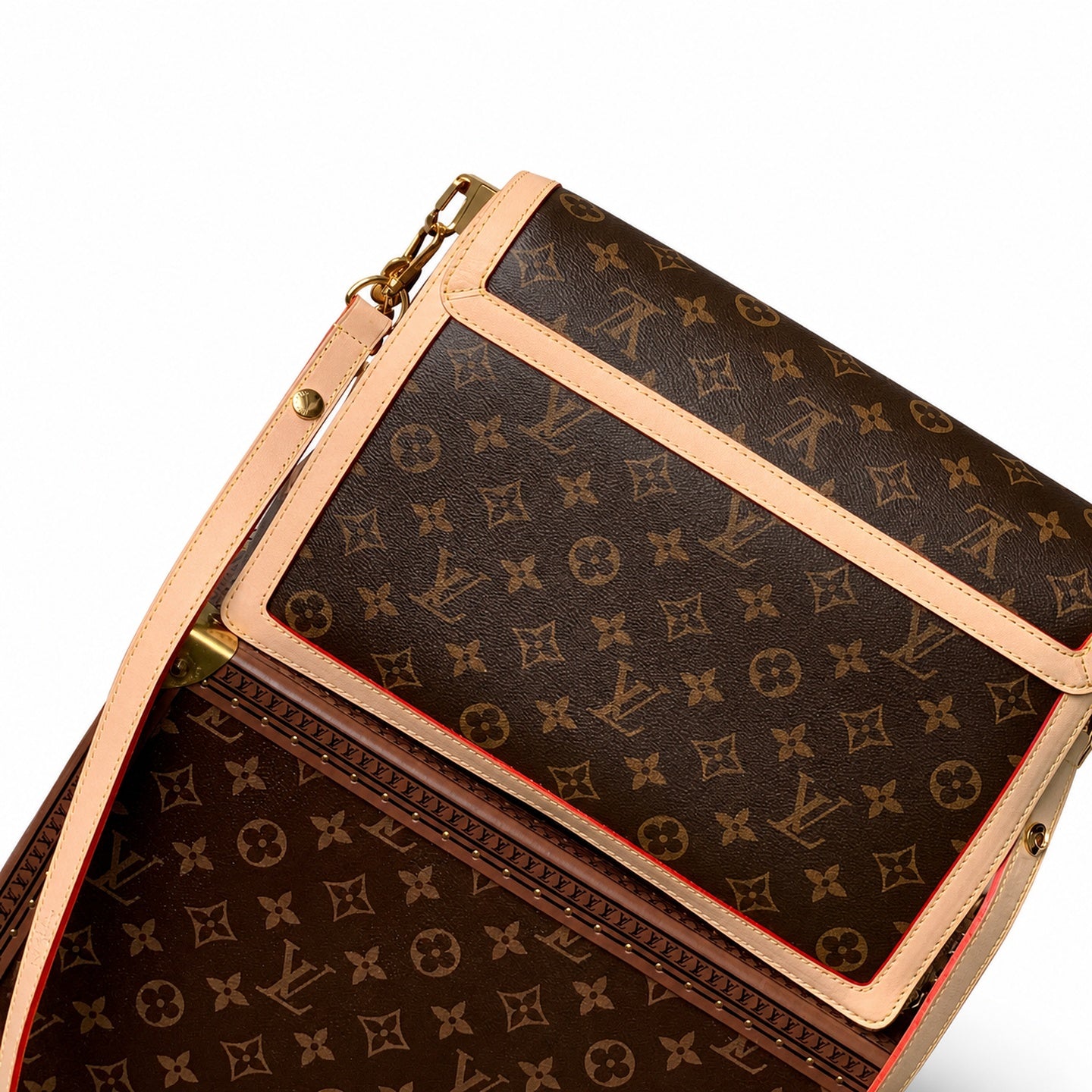 Louis Vuitton Dauphine Large Canvas Leather Handbag