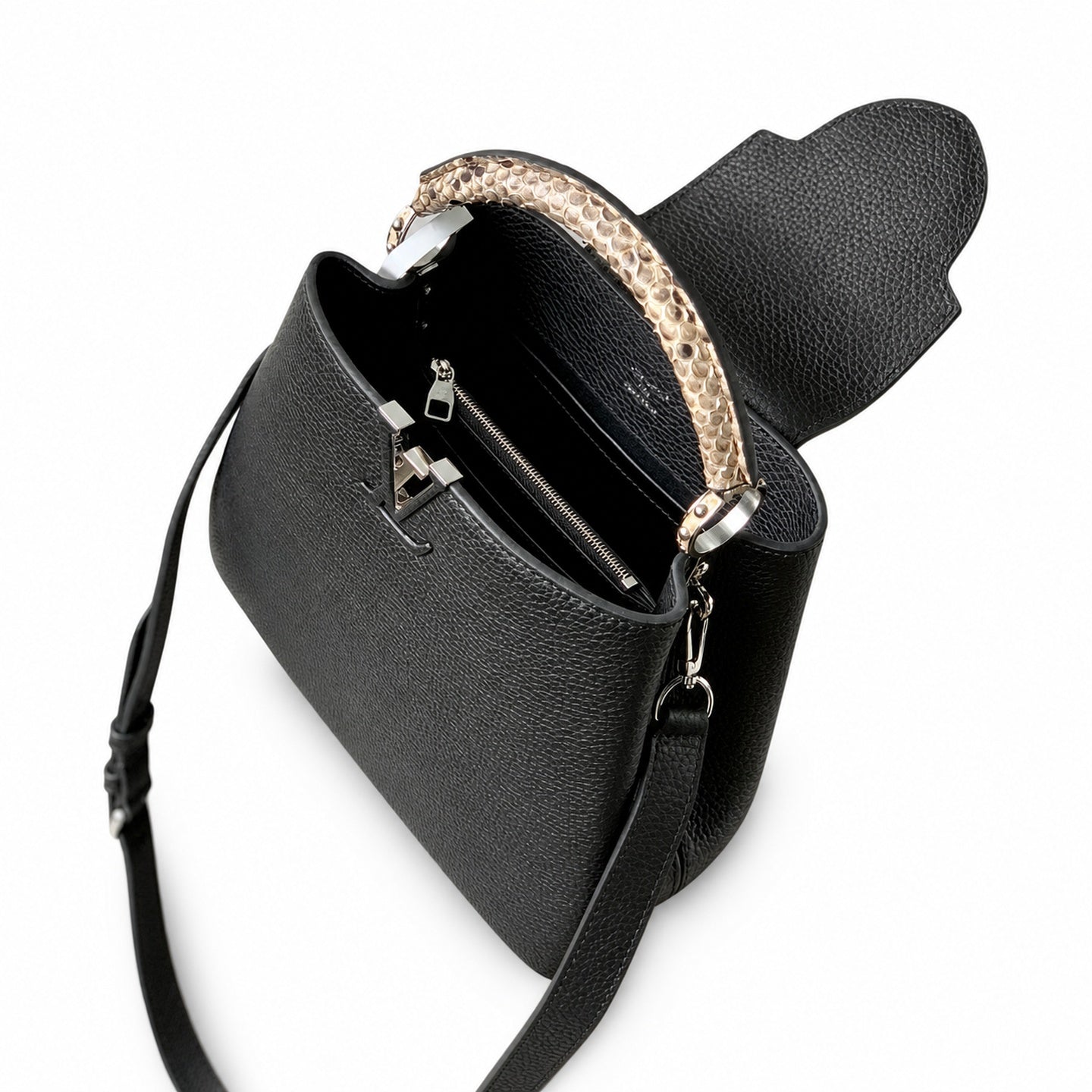 Louis Vuitton Capucines Small Snakeskin Leather Handbag