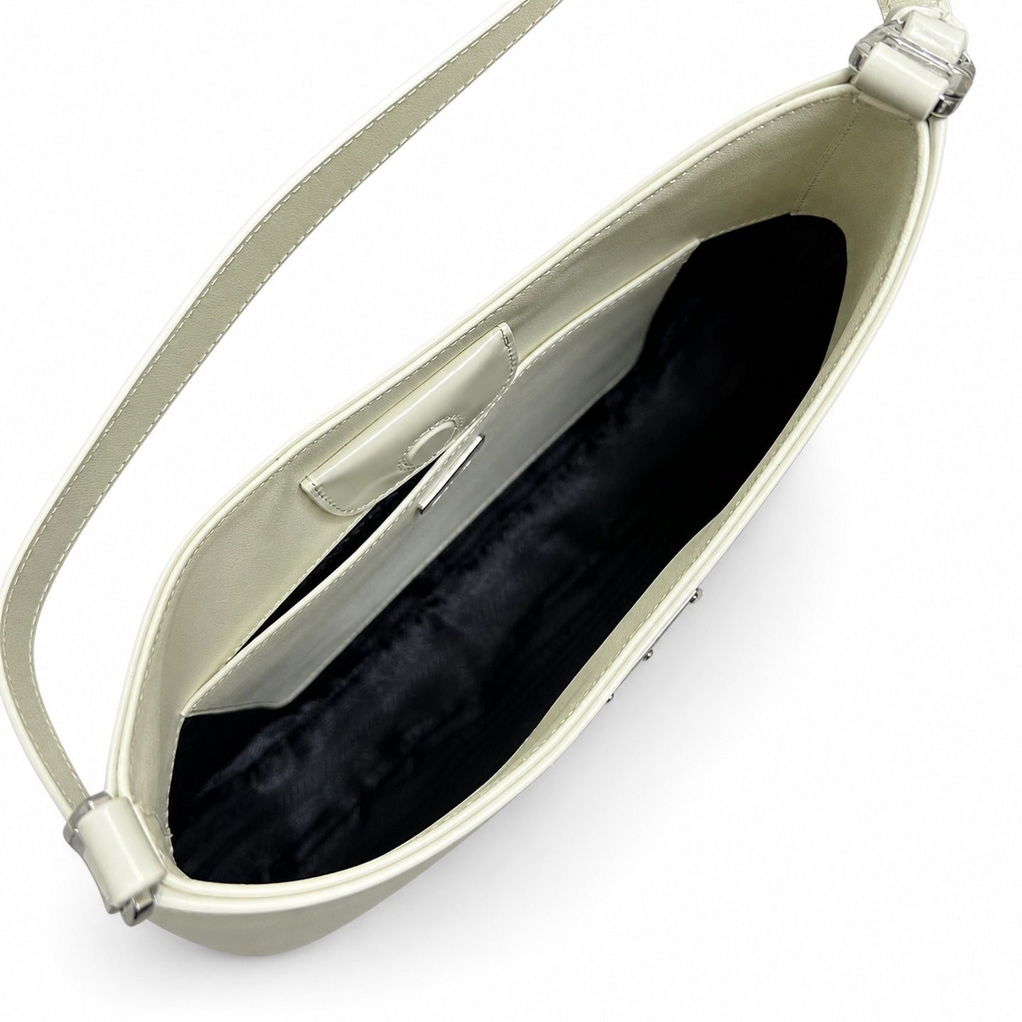 Prada Cleo Large Nylon Leather Bag