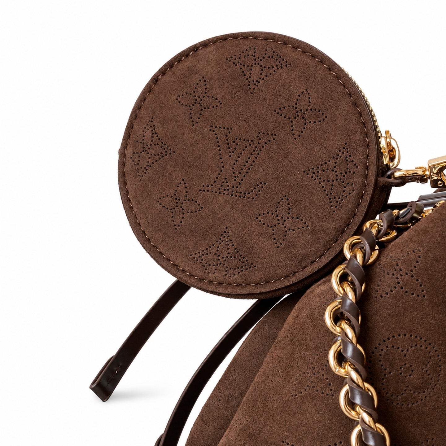 Louis Vuitton Zippy Suede Leather Handbag