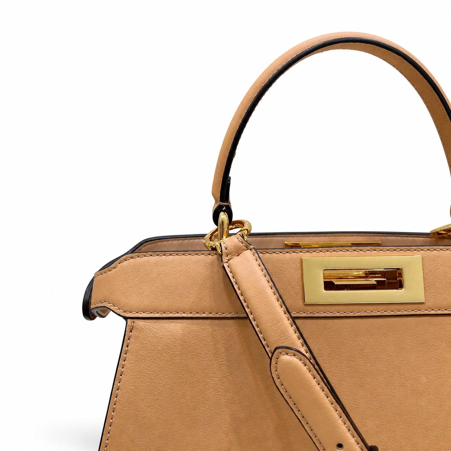 Fendi Peekaboo I See U Leather Check Bag