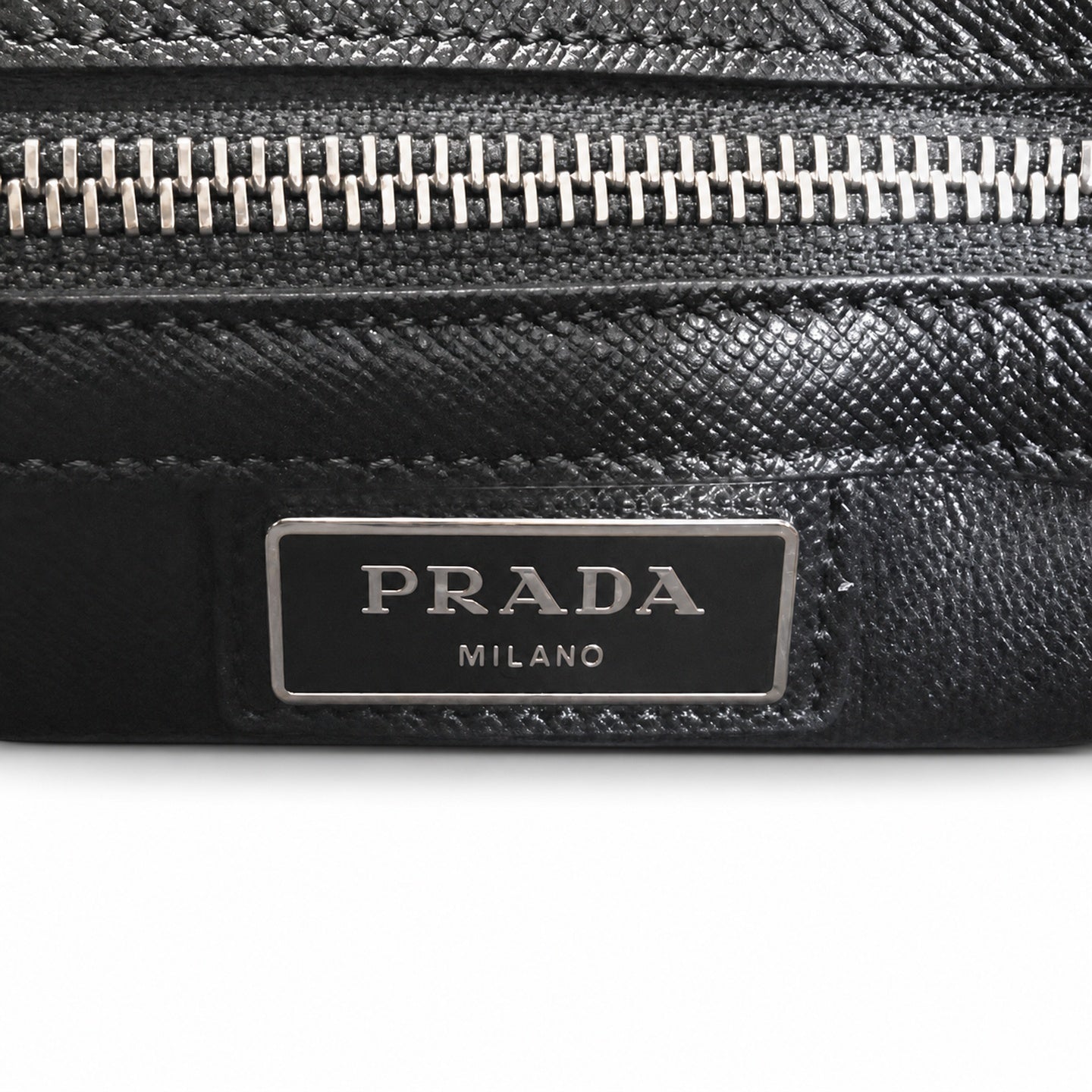 Prada Saffiano Leather Black Briefcase