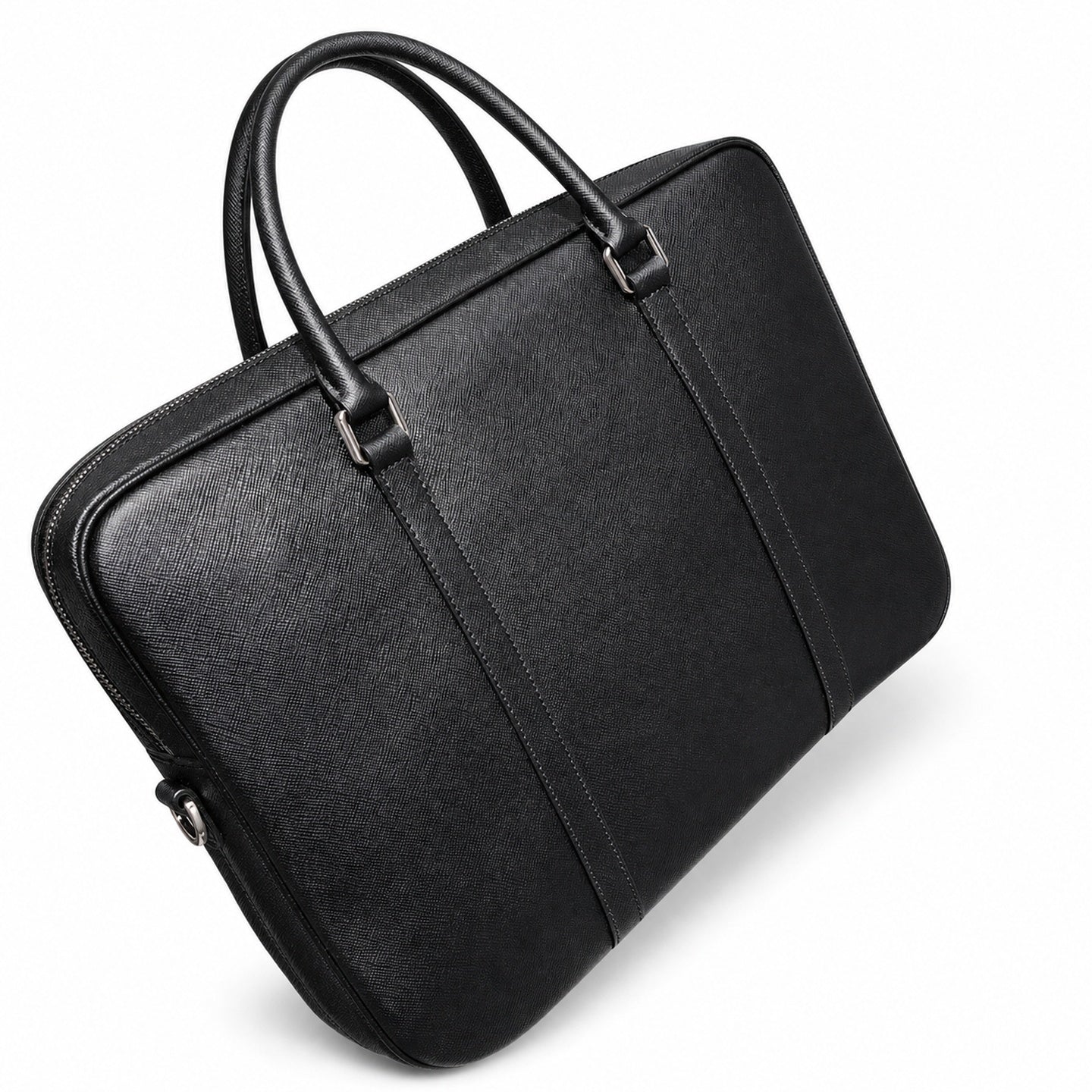 Prada Saffiano Leather Black Briefcase