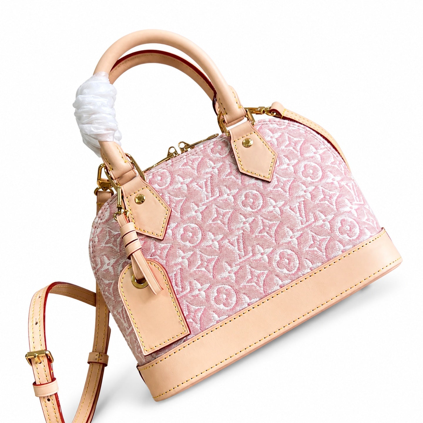 Louis Vuitton Alma Small Embroidered Cotton Canvas Jacquard Handbag