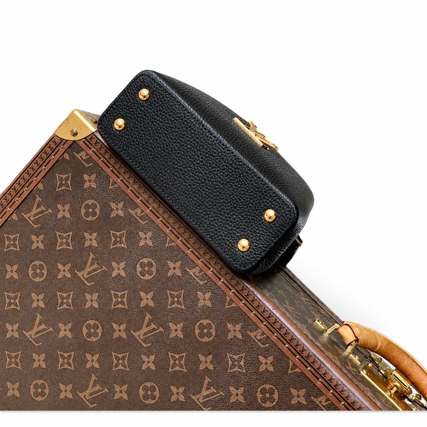 Louis Vuitton Capucines Mini Leather Black Handbag