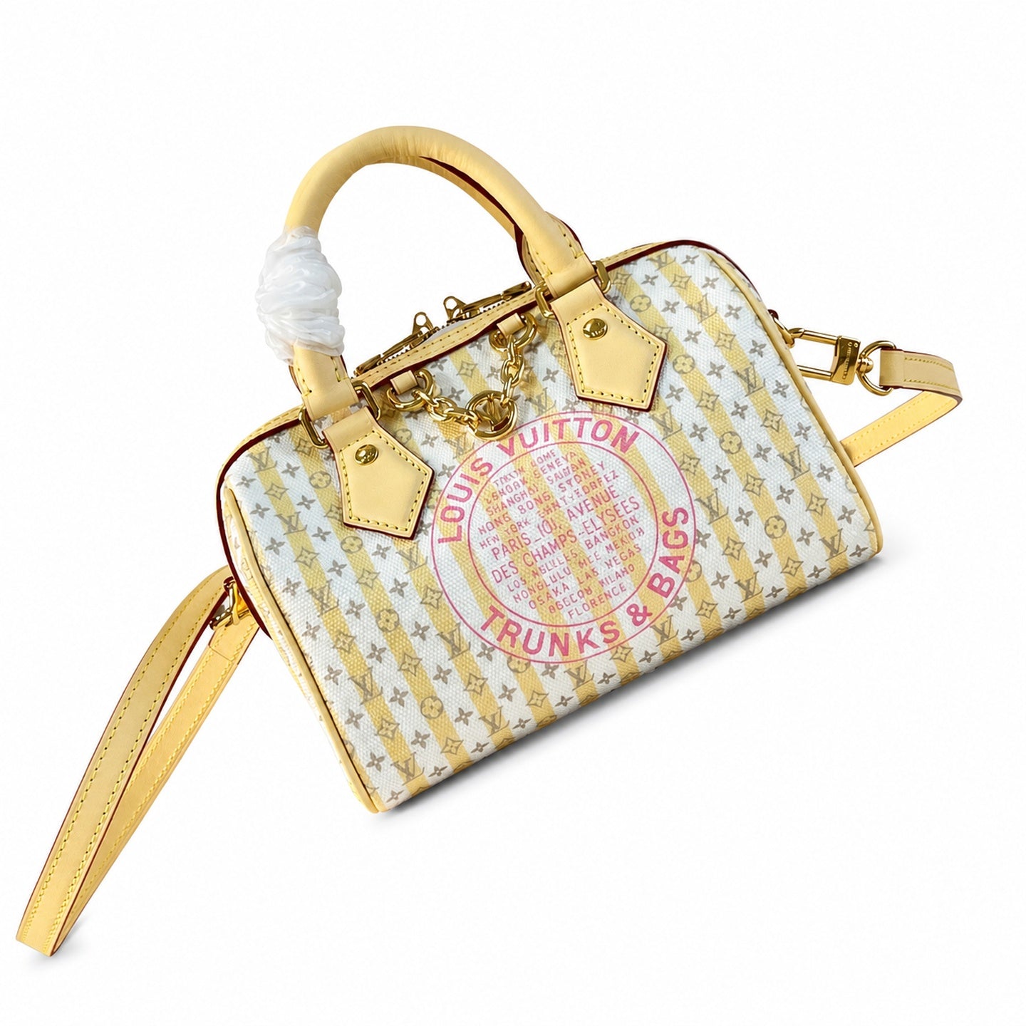 Louis Vuitton Speedy Bandouliere Mini Canvas Leather Handbag
