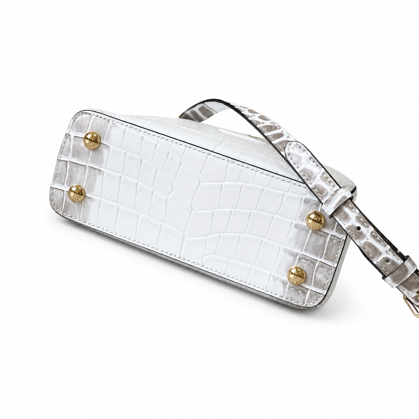 Louis Vuitton Capucines Mini Leather White Gold Handbag